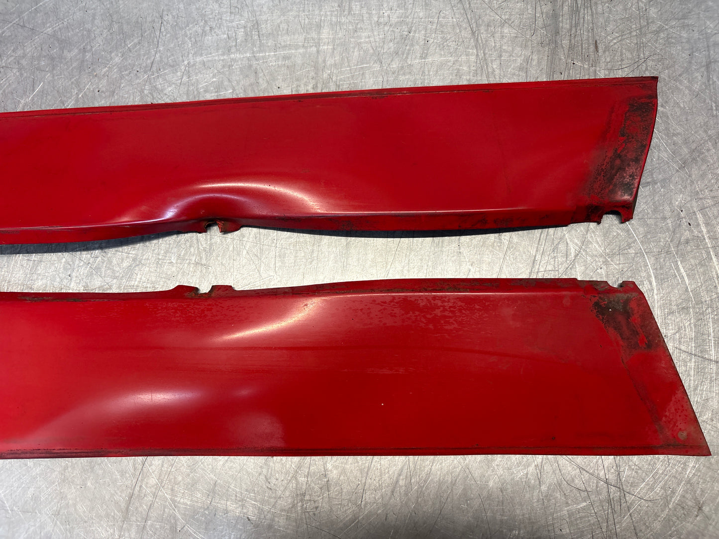 Porsche 924 Carrera GT pair of side skirt trim, for spares or repair 93755902700 / 93755902800