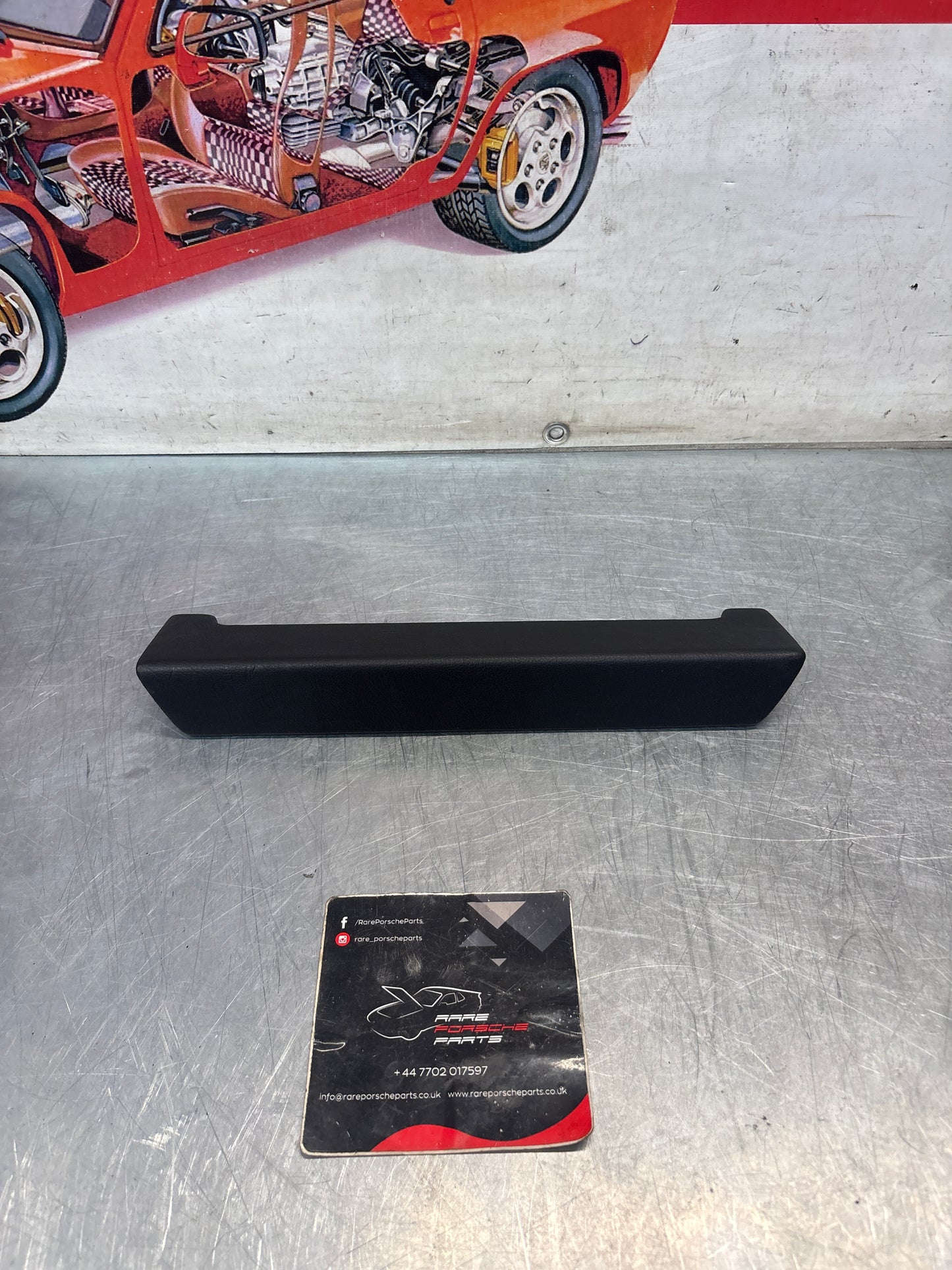 Porsche 928 door armrest lid, 928555233501, black genuine