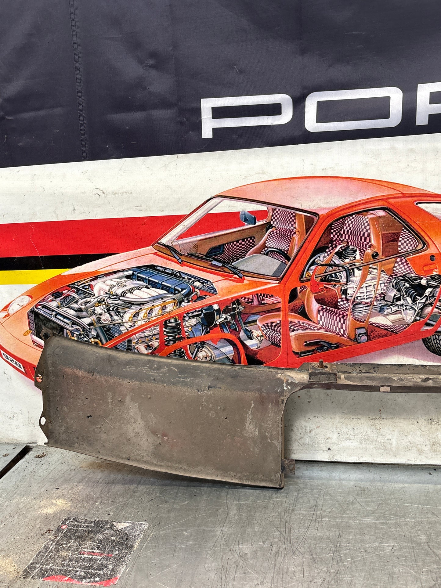 Porsche 924 Lower front valance, used, 94450303501  good condition