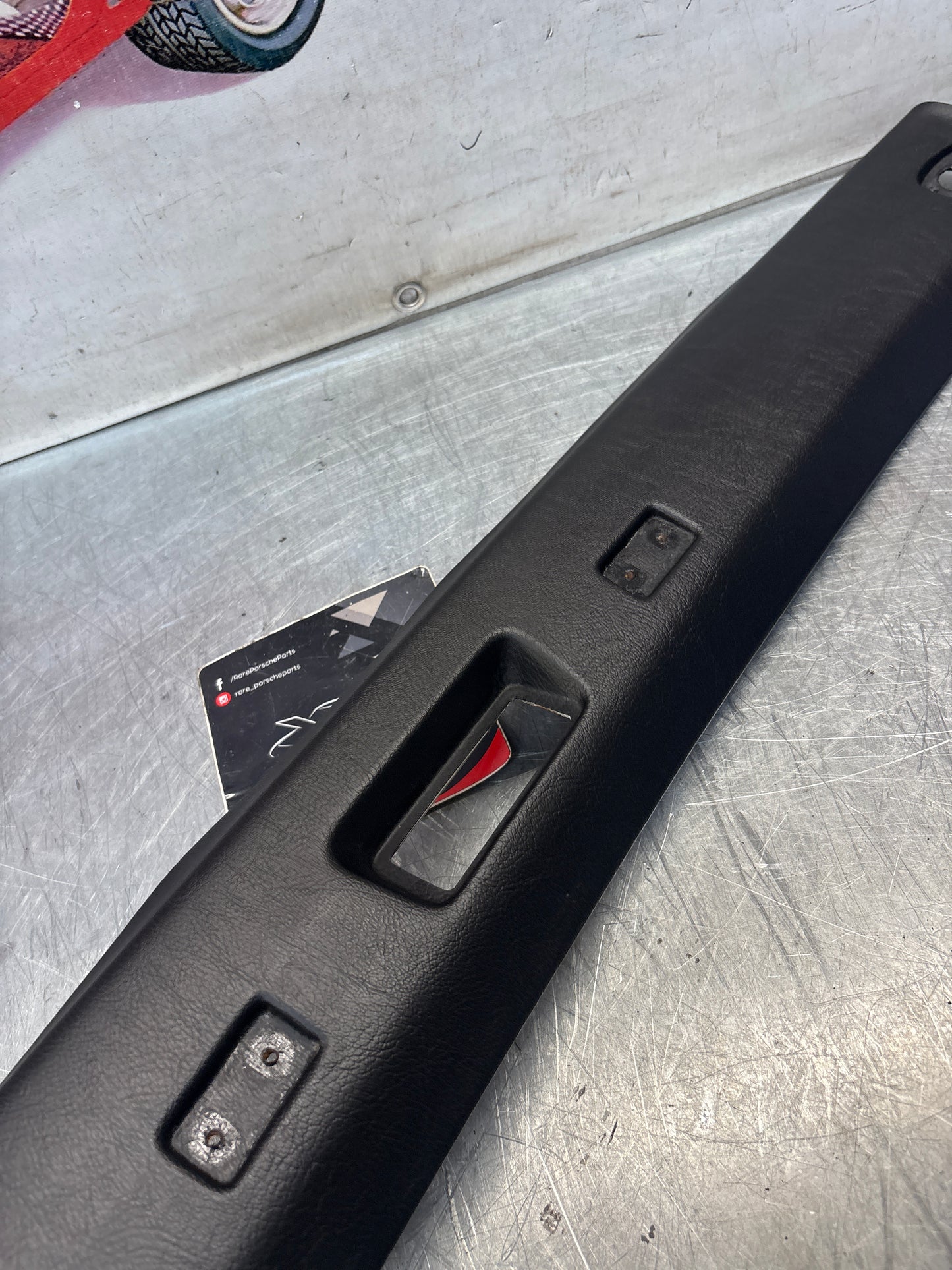 Porsche 944 / 968 front windshield panel trim, used, black 94455503700