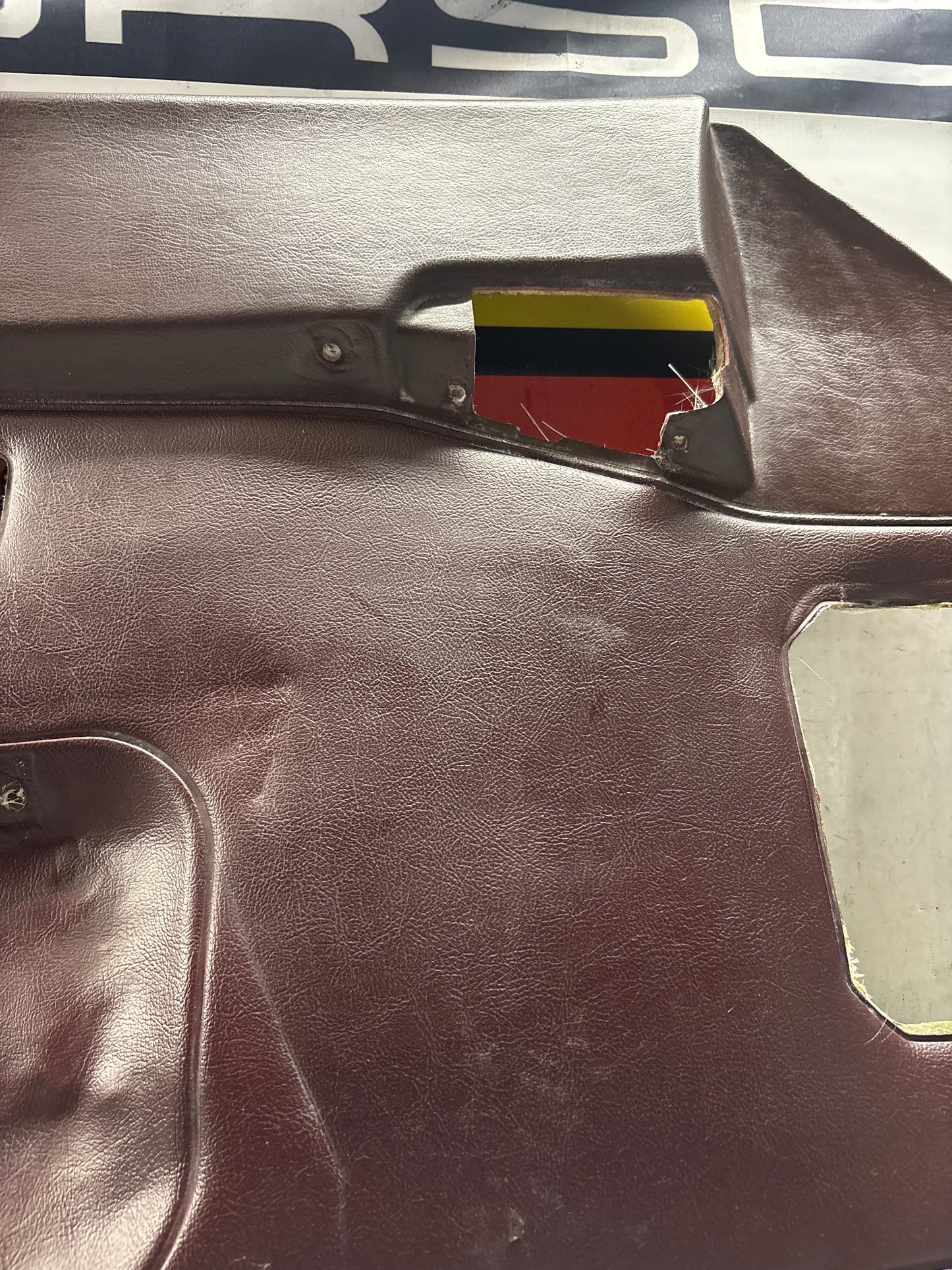 Porsche 944 left burgundy  door card for late cars from 85.5 944555017