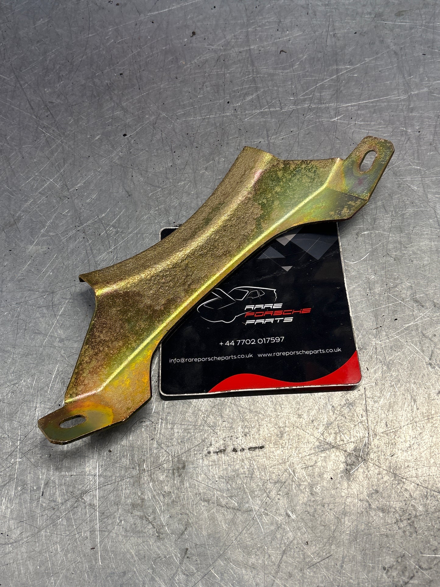 Porsche 924 exhaust muffler retaining support bracket 477253253D, refurbished