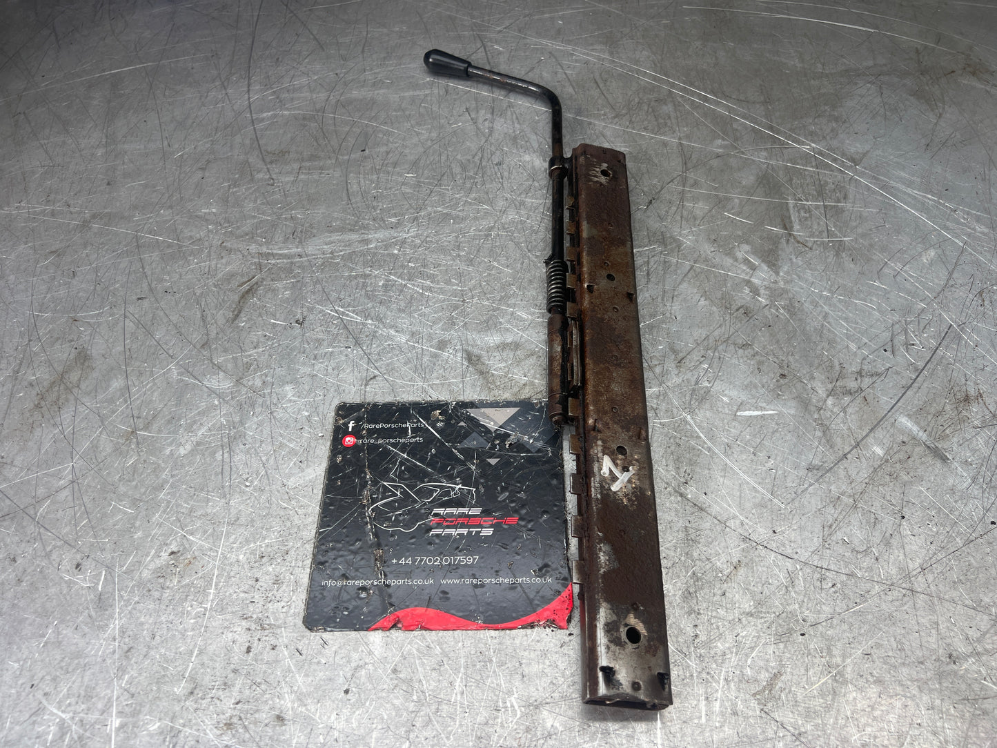 Porsche 924 944 911 left side seat runner with handle, used 92852148902