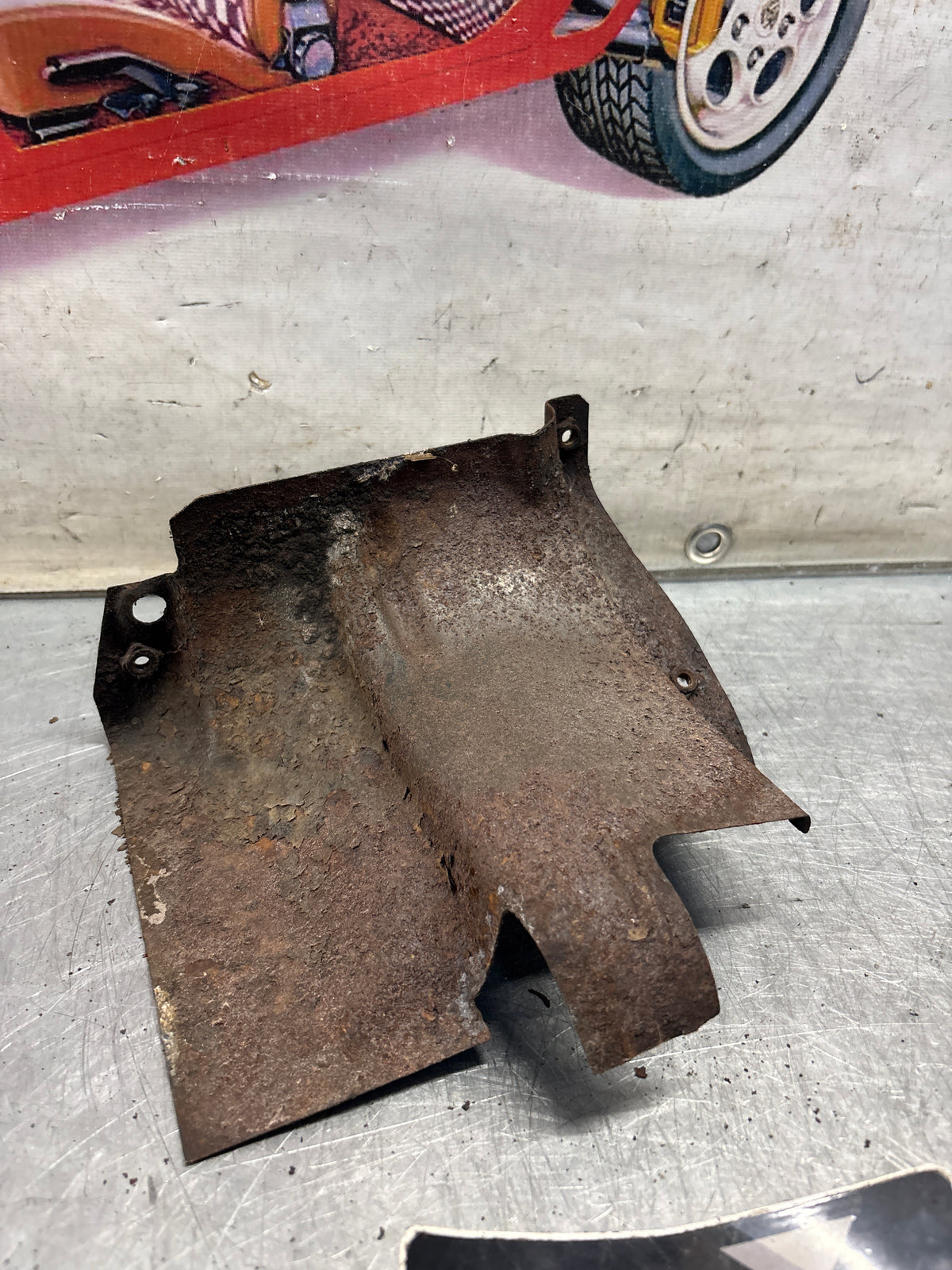 Porsche 914 front air cooling guide plate, used 021119358