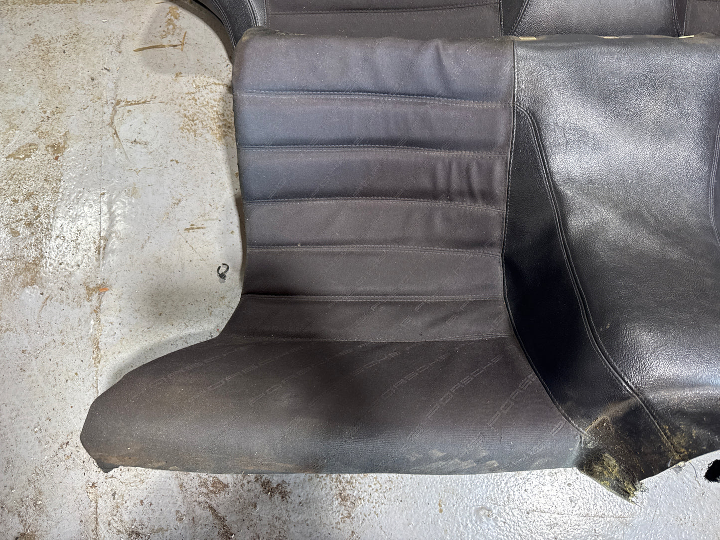 Porsche 924 / Early 944 Porsche Script seat set, Used.