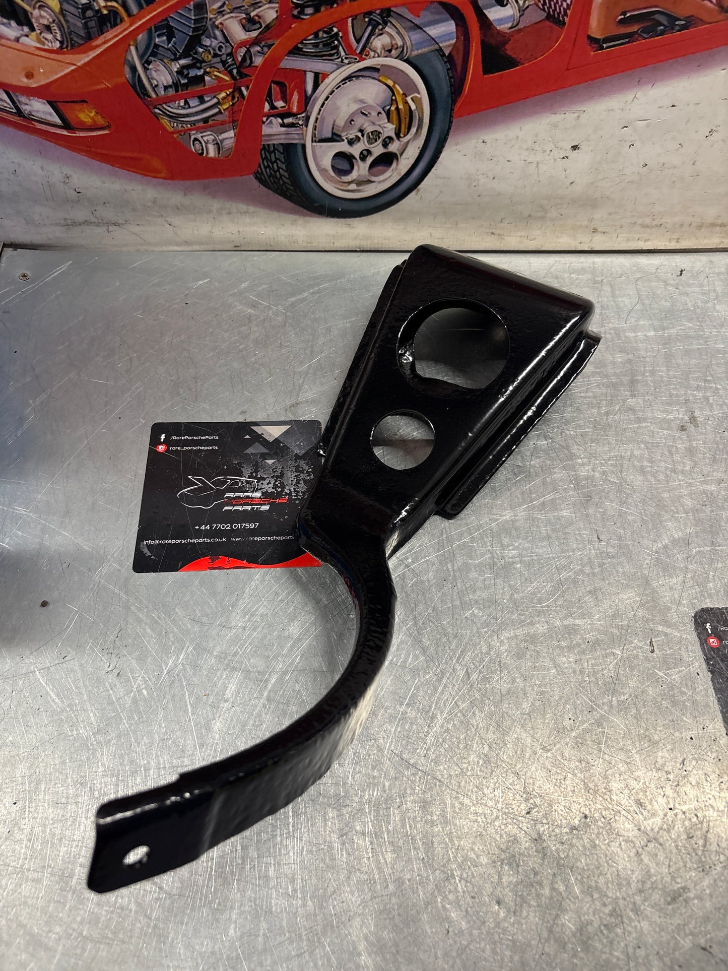 Porsche 924 turbo gearbox exhaust bracket 477253251, refurbished