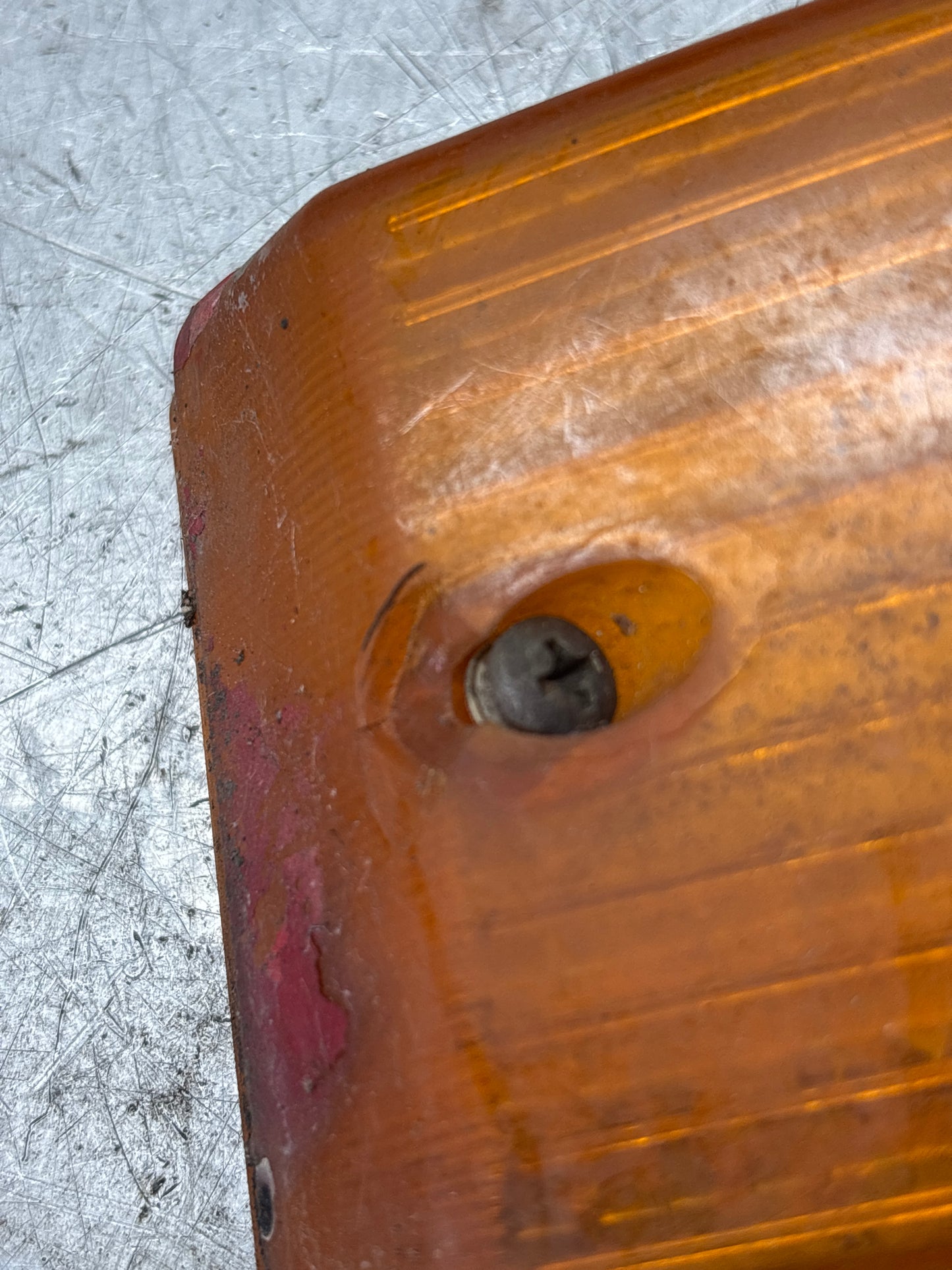 Porsche 924 944 front indicator lens right O/S 477953162 used, cracked