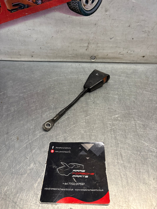 Used Porsche 924 early left seat belt anchor clasp retainer, buckle. 477857755D (used)
