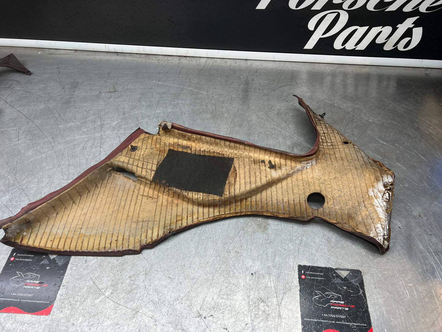 Porsche 944 burgundy rear interior C Post trims/cards. Quarter panel trim used 94455502101 94455502201