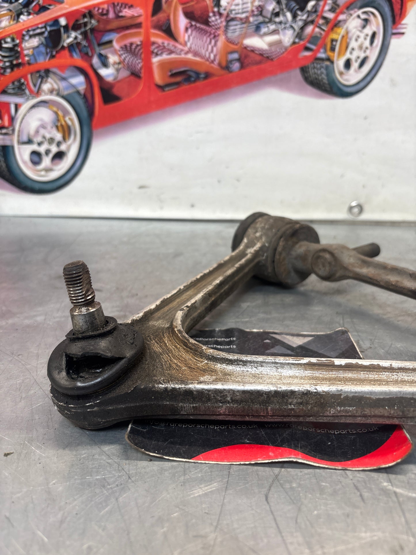 Porsche 928 S4 Upper front left wishbone, used 92834103131
