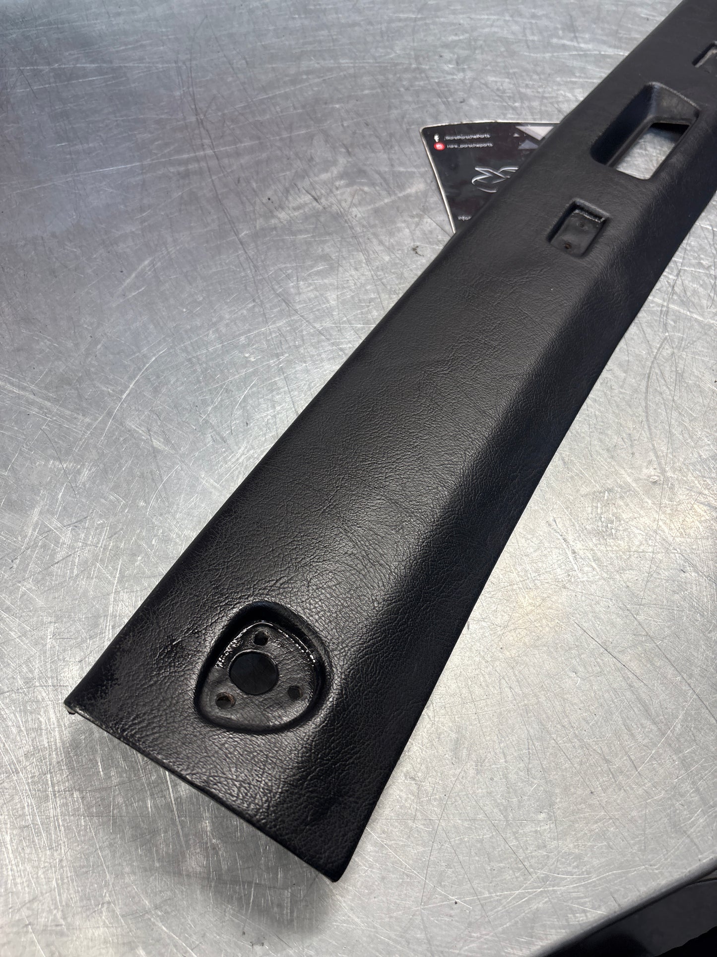 Porsche 944 / 968 front windshield panel trim, used, black 94455503700