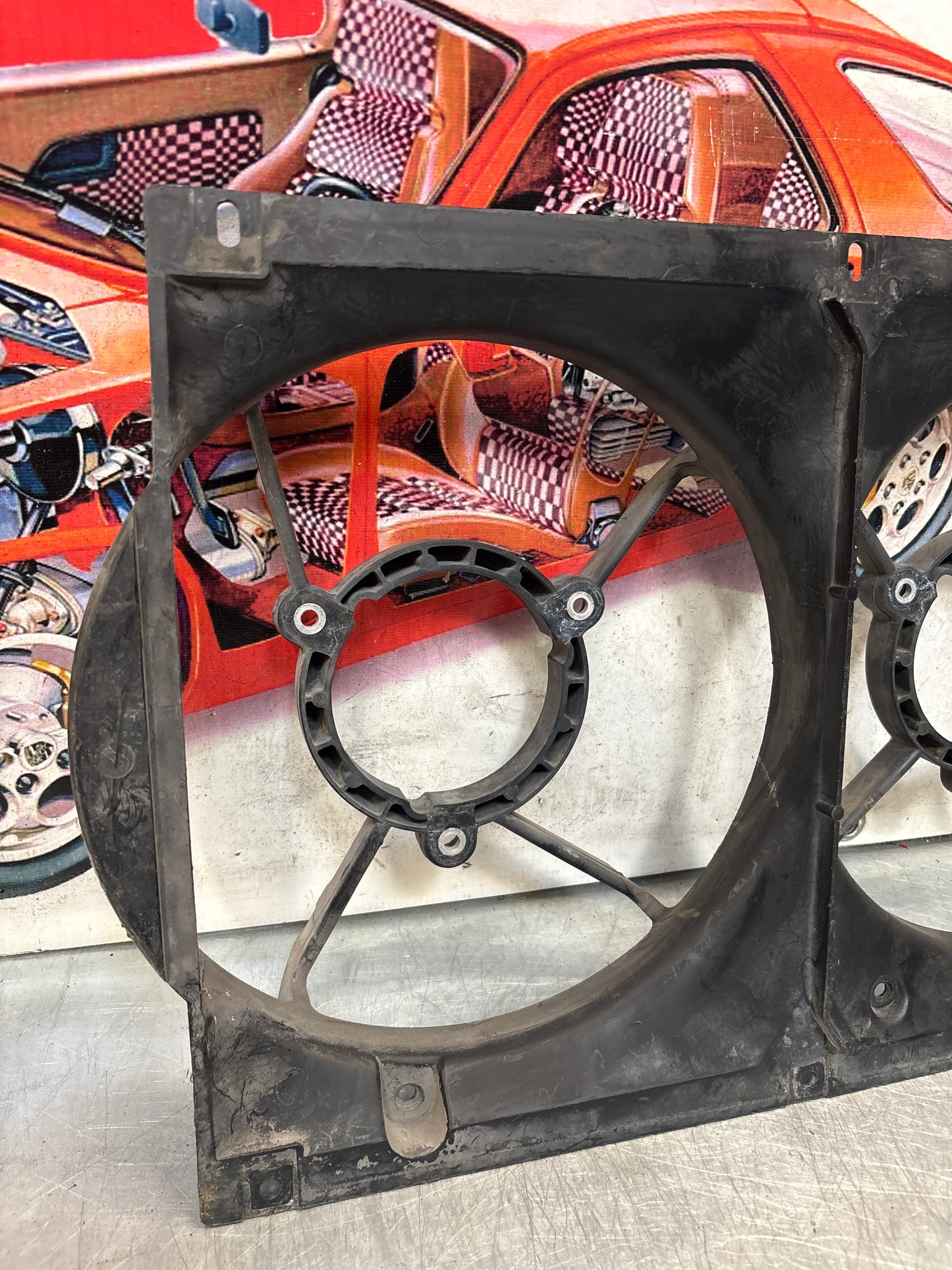 Porsche 968 944 Radiator twin fans, used 95110614300