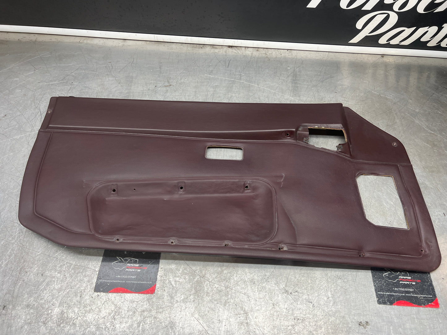 Porsche 944 left burgundy  door card for late cars from 85.5 944555017