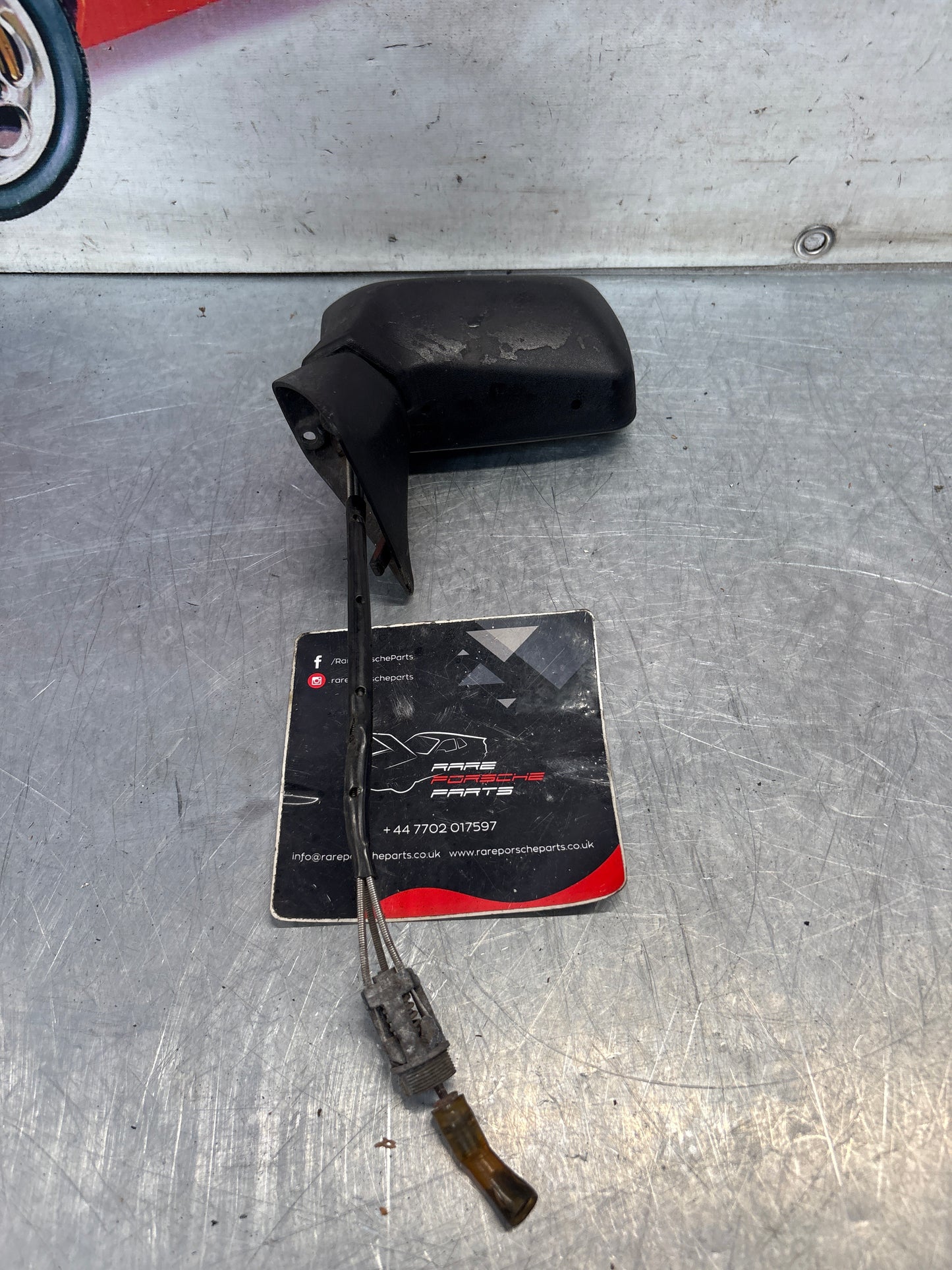 Porsche 924 early left side mirror, used