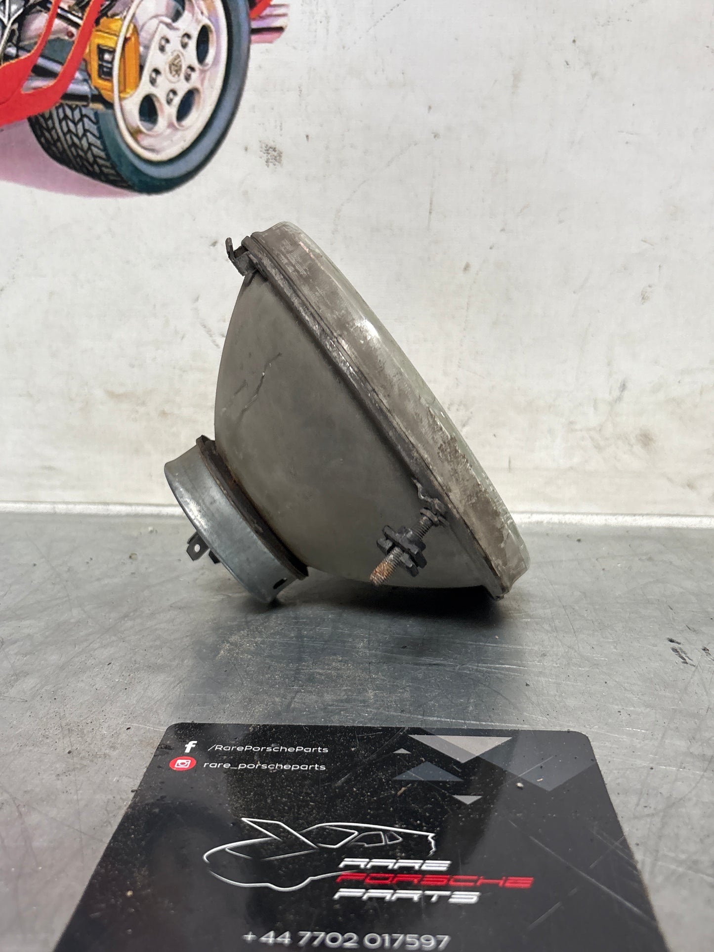 Porsche 924 / 944 Hella H4 LHD headlight, used 477941771 / 305115367