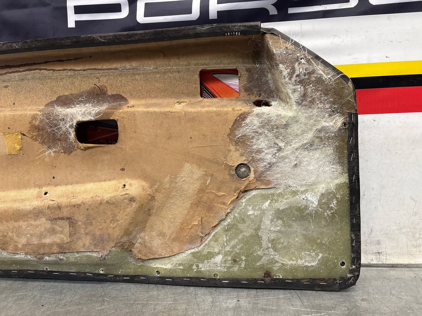 Porsche 924/944 early Porsche scripted door card used good condition right side, LHD, 477867012