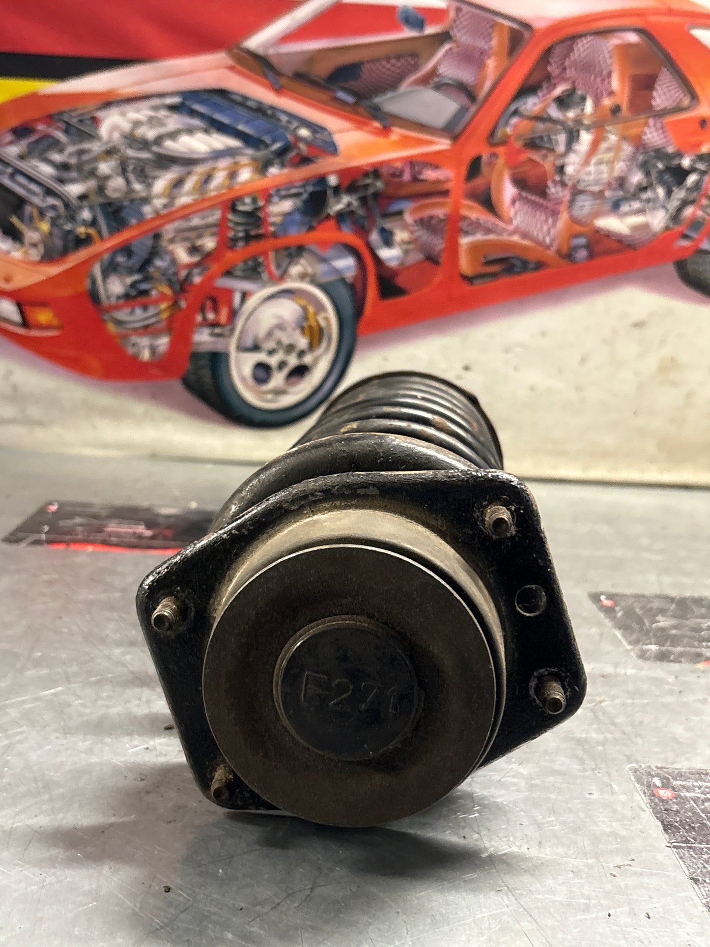 Porsche 944 Turbo front right shock absorber, used 95134303205