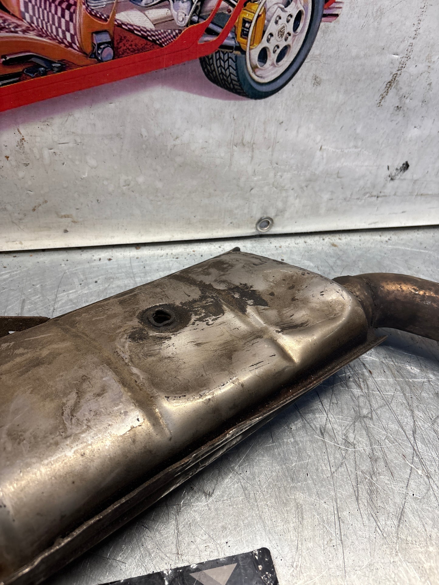 Porsche 928 S4 right middle silencer, used 92811109403