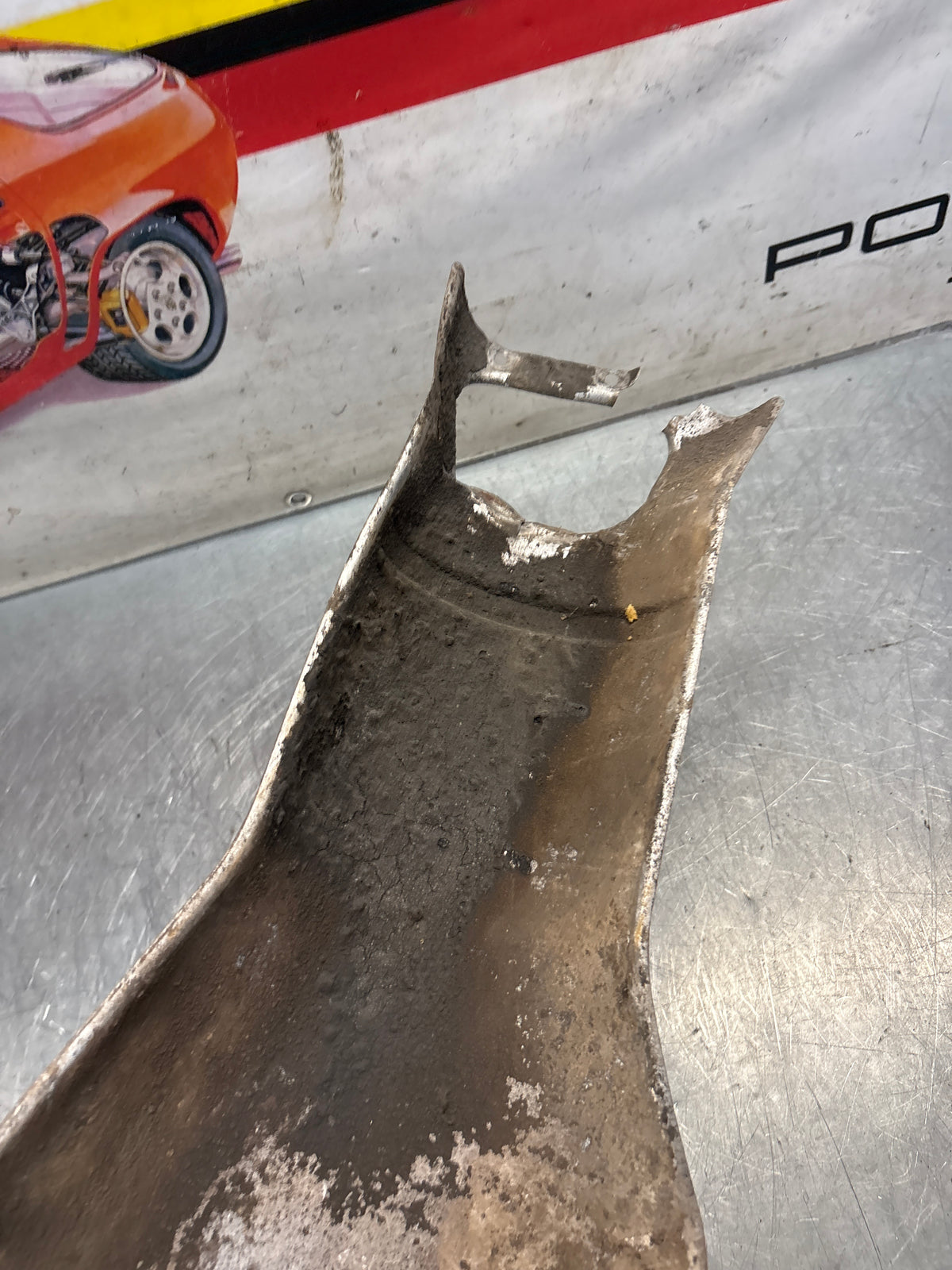 Porsche 928 heat protection plate, 92850449101, used