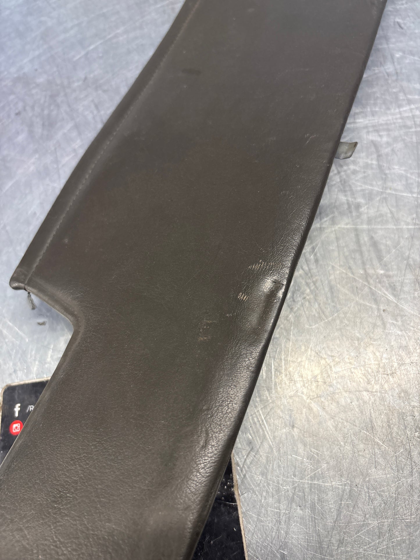 Porsche 928 door card insert panel, right, grey, 92855505202, used