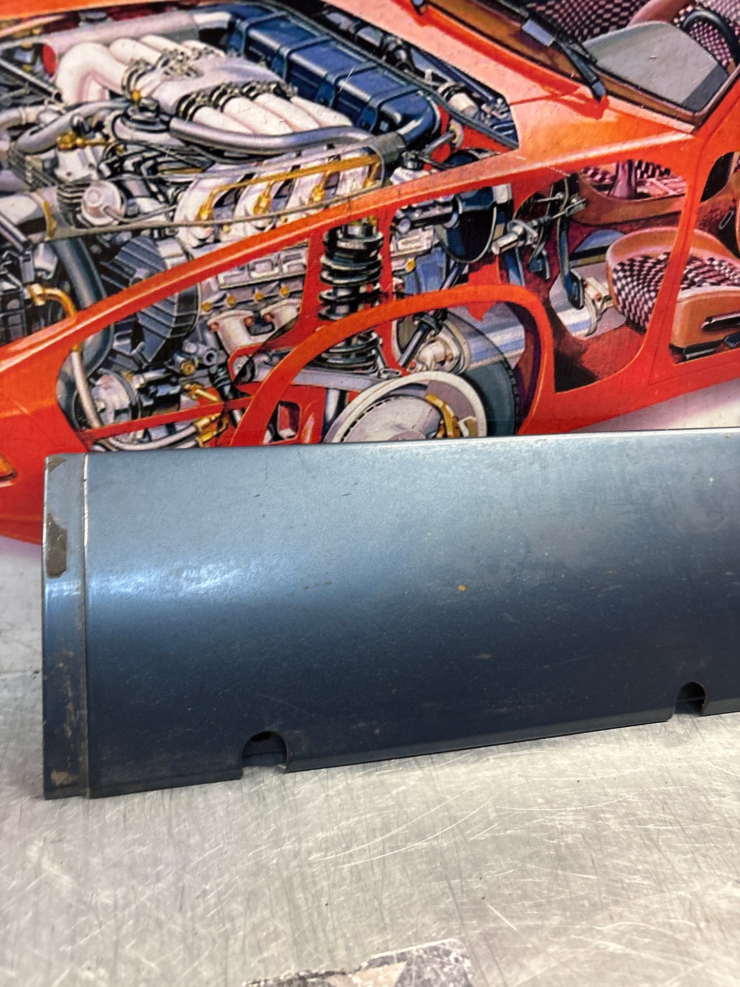 Porsche 928 S4 left sill cover, used 92855908502