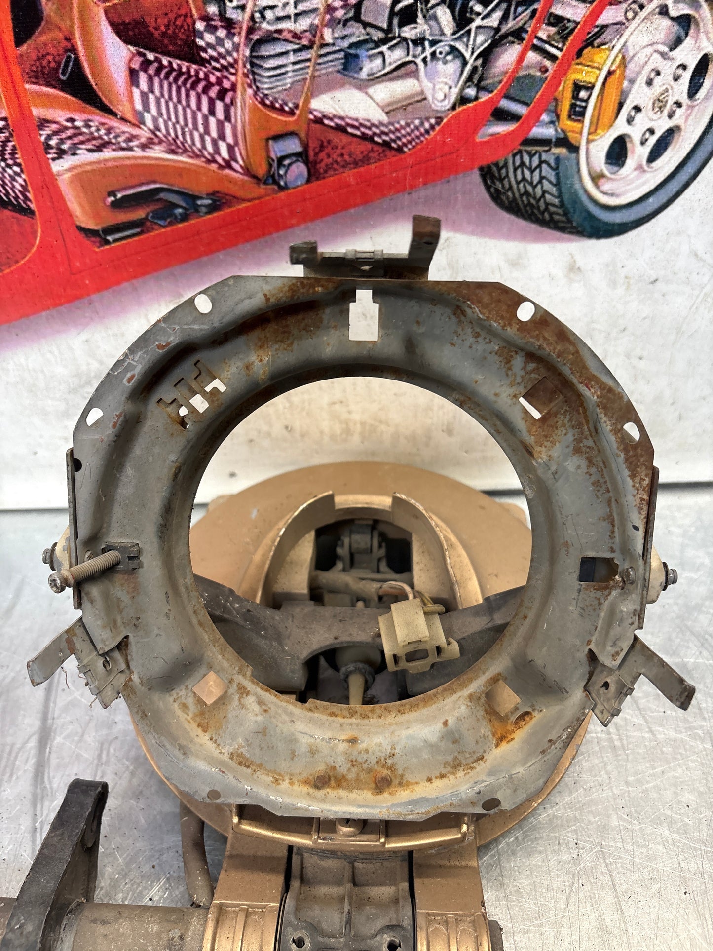 Porsche 928 right headlight swivel frame without bearing 92875024902 92875024302 used