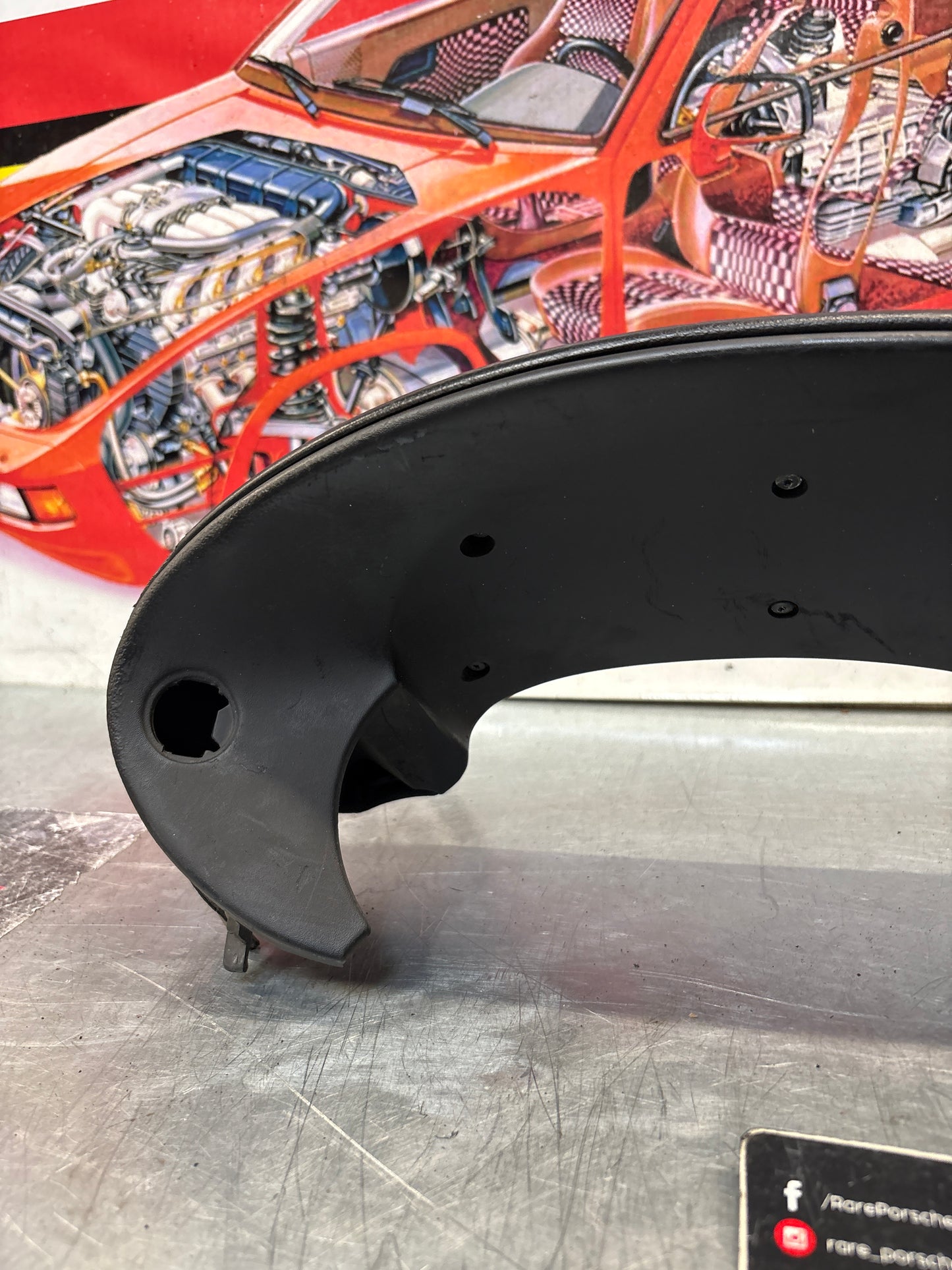 Porsche Boxster 986 dashboard cluster trim,black used 98655205500 / 98655205501