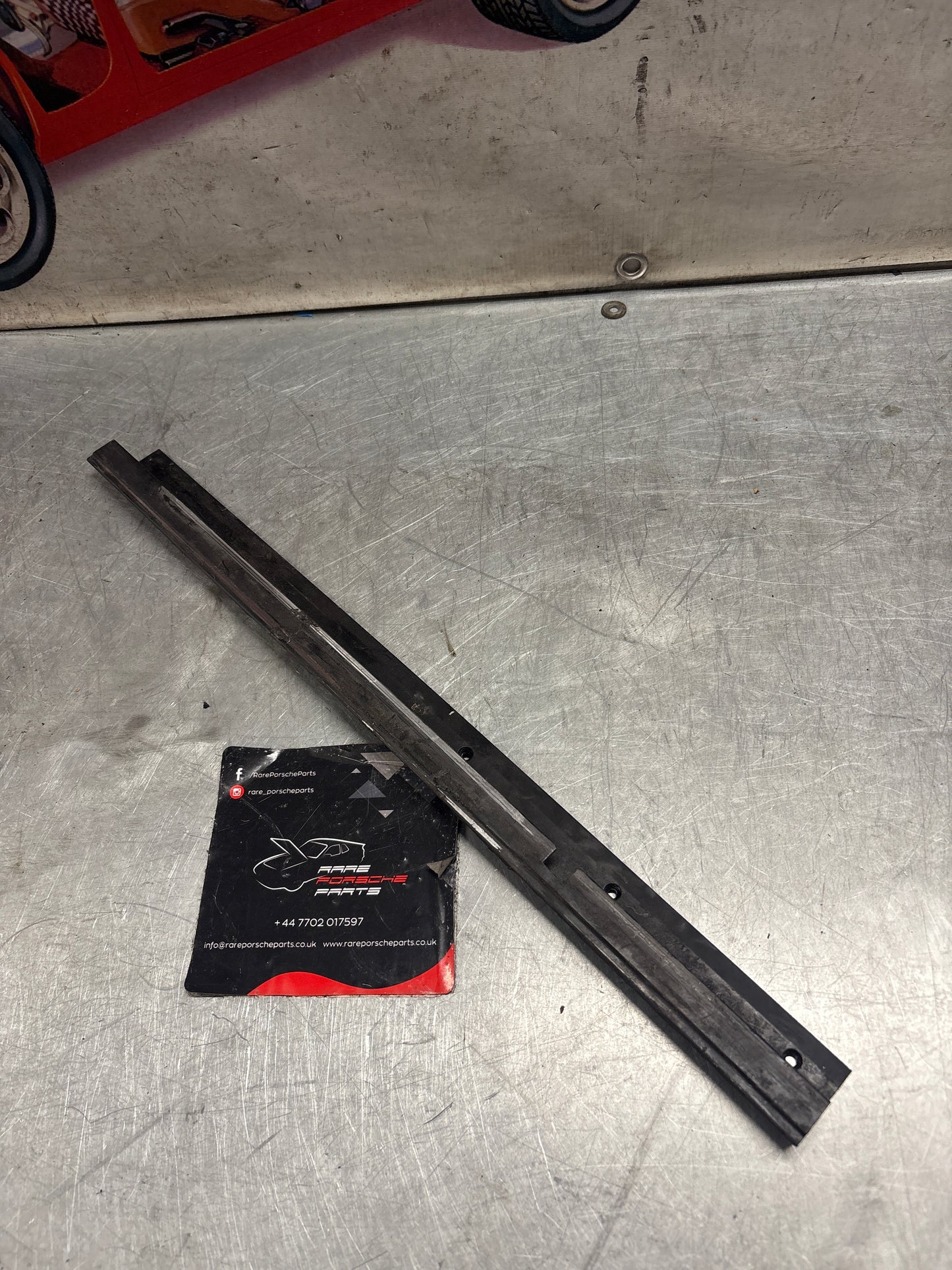 Porsche 928 left sunroof guide rail, used 92856401641
