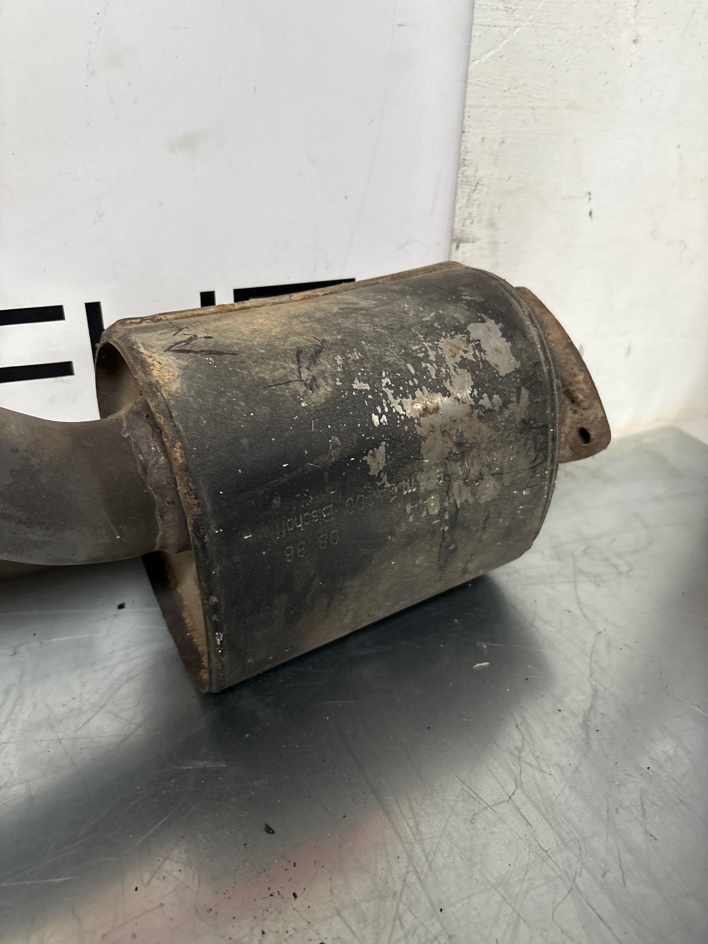 Porsche 944S Bischoff exhaust system rear muffler, used 94411108302 / 94411104100