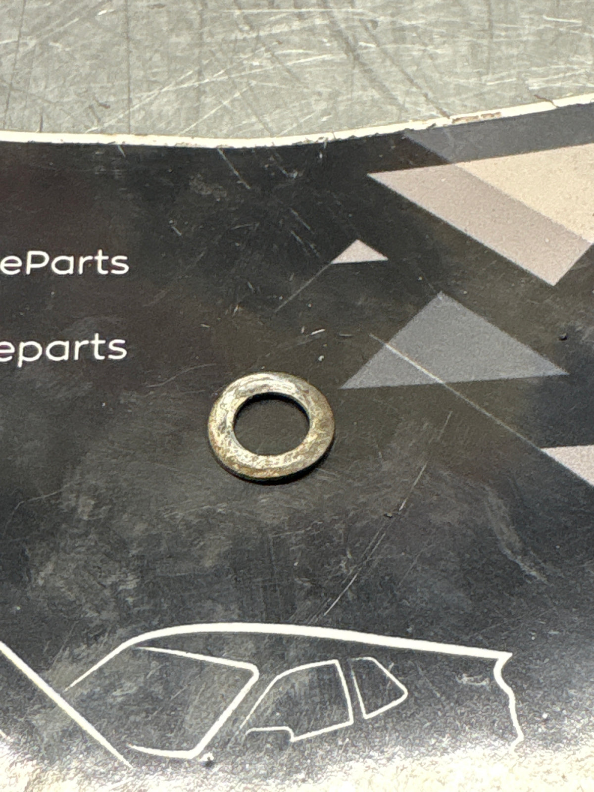 Porsche 914 oil cooler bracket washer plate, used N0122265