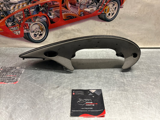 Porsche Boxster 986 RHD dashboard cluster trim,black/silver used 98655205600 / 98655205601