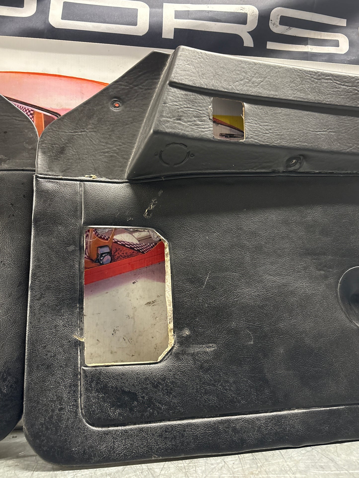 Porsche 924 / 944 Pair of early electric door cards, LHD 477867012 / 477867011