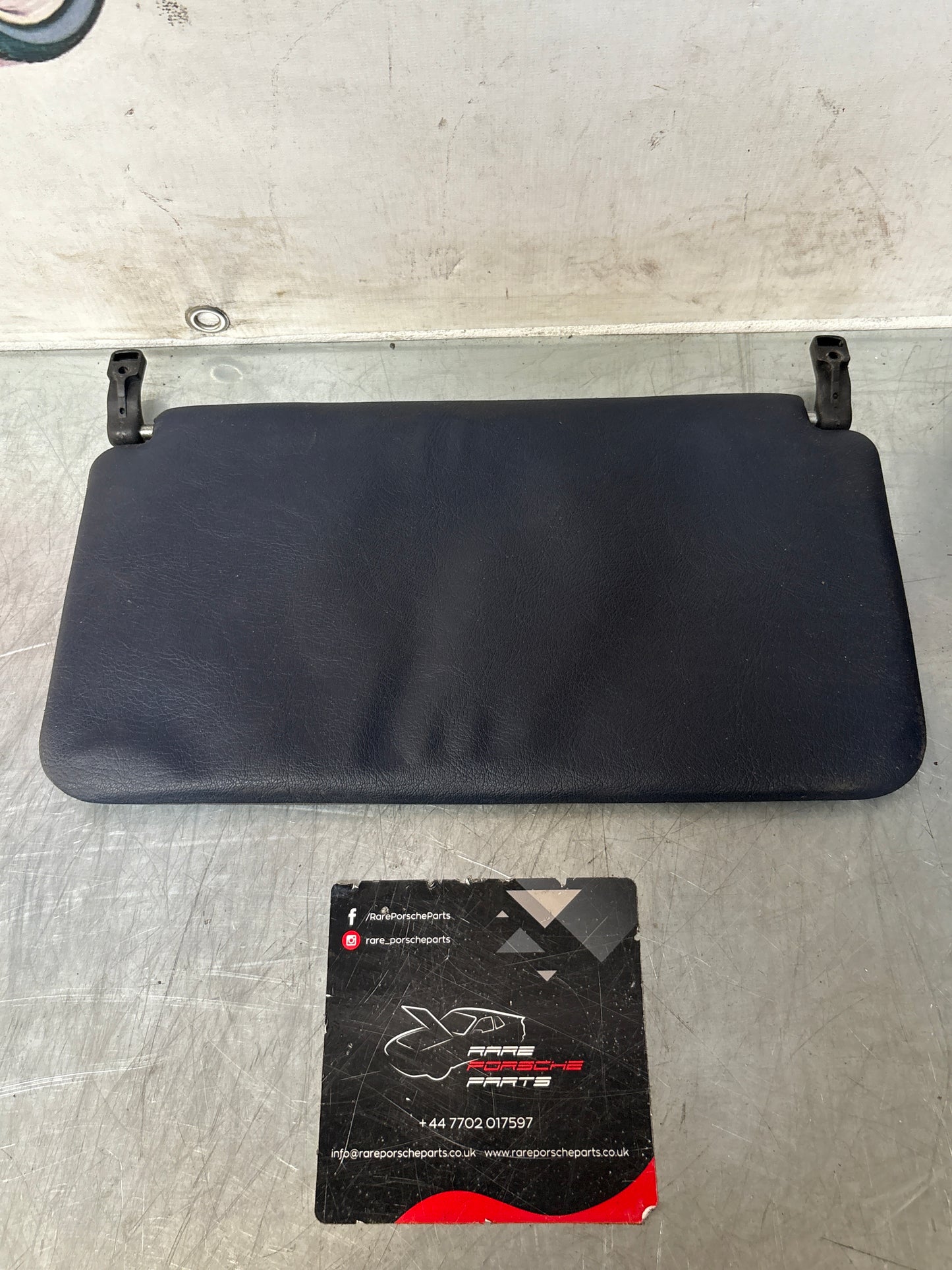 Porsche 928 L+R rear sunvisor, marine blue, used 92873103504