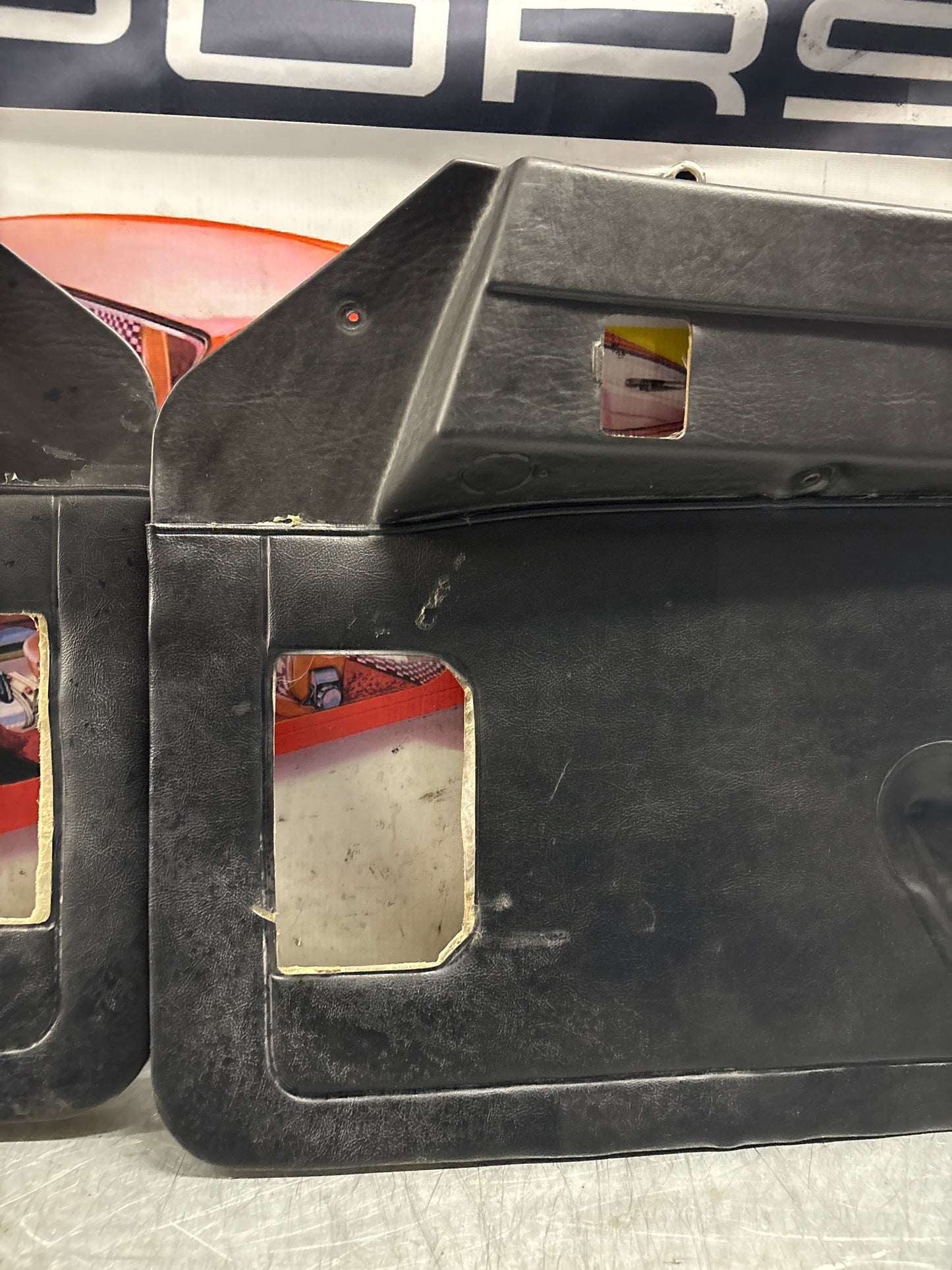 Porsche 924 / 944 Pair of early electric door cards, LHD 477867012 / 477867011