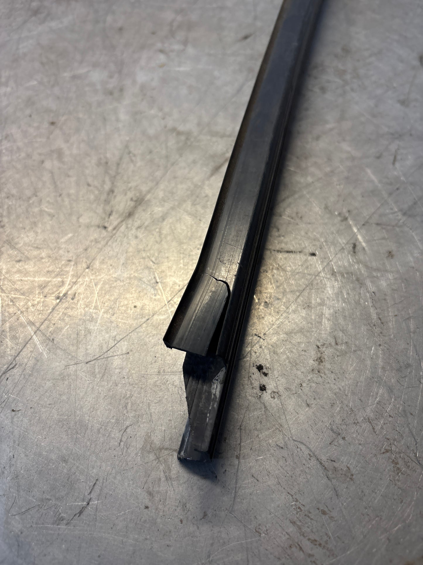 Porsche early 924/944 right sill trim, used 477853658A