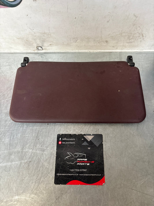 Porsche 928 L+R rear sunvisor, burgundy, used 92873103504