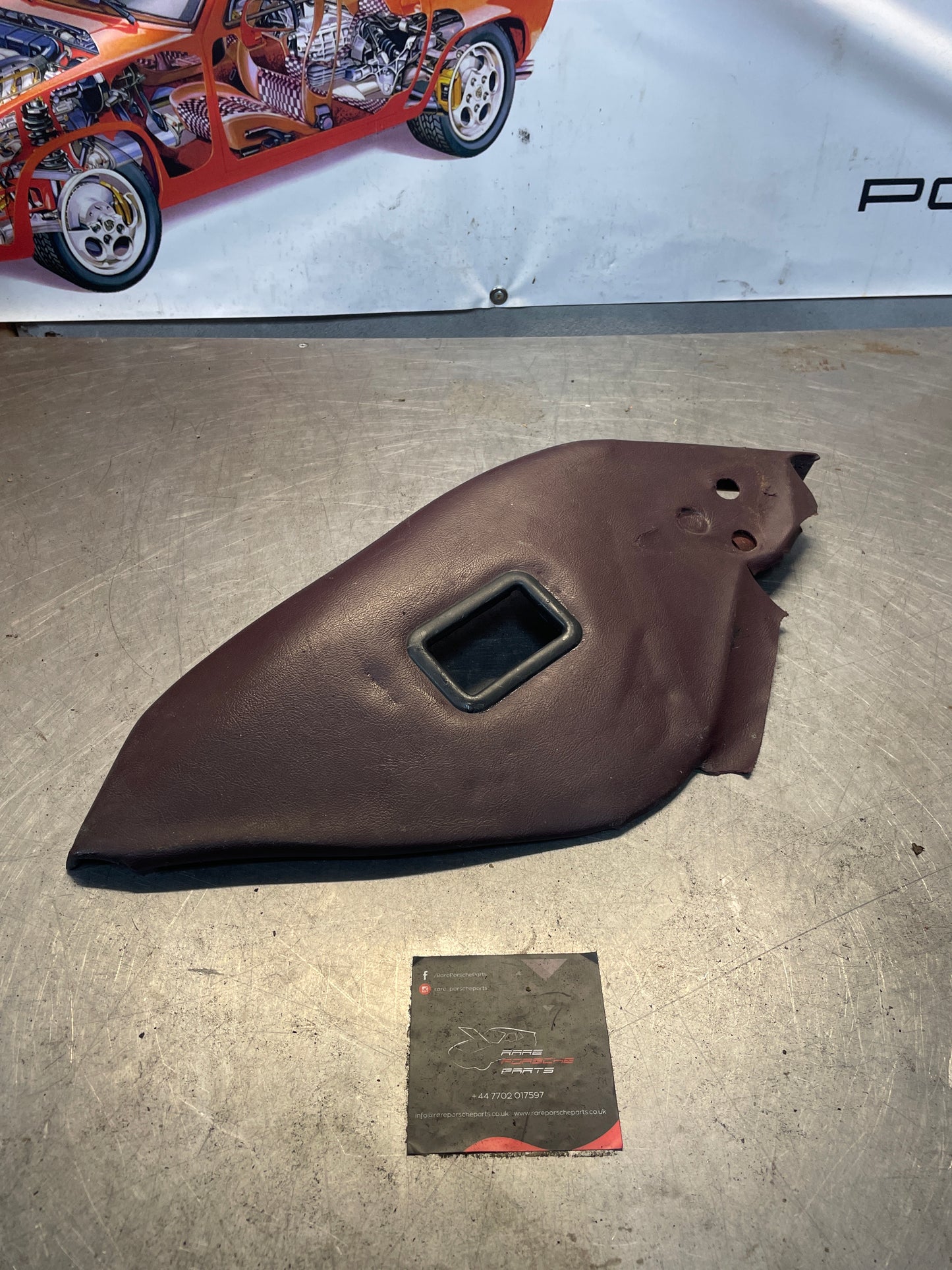 Porsche 928 Rear Seat Side Panel Right, burgundy, used 92852204204