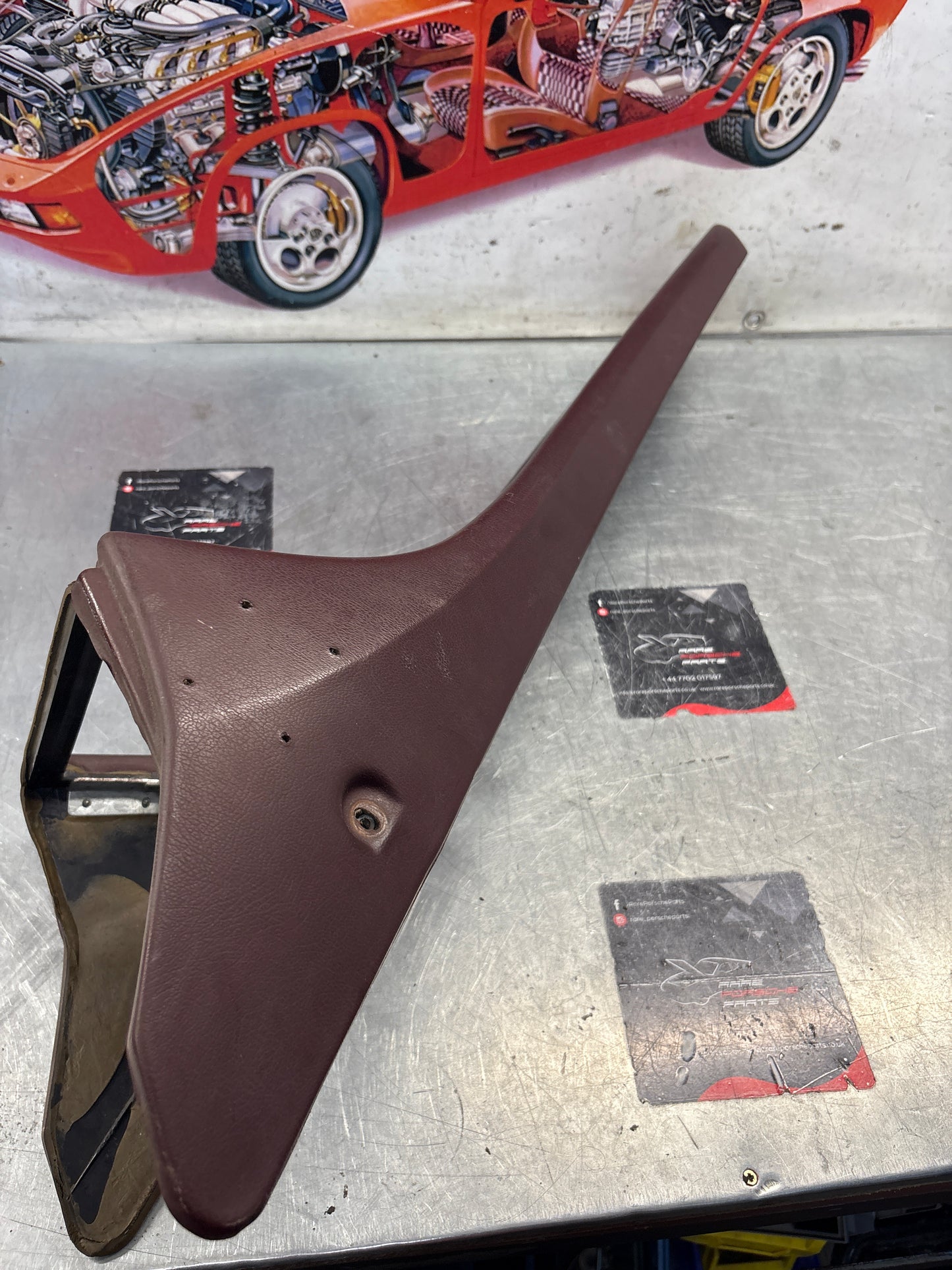 Porsche 944 centre console burgundy, 94455205100 used