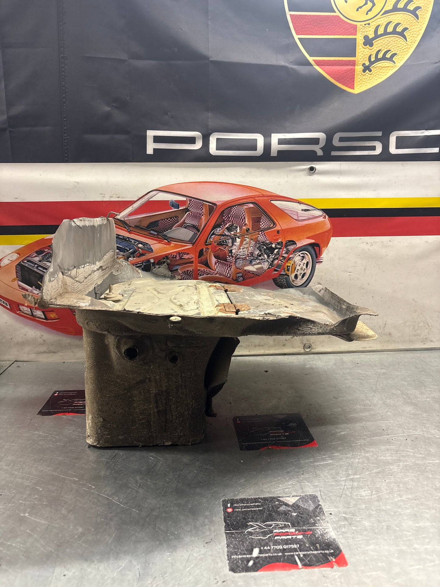 Porsche 928 Battery tray cut, 92850180502 used