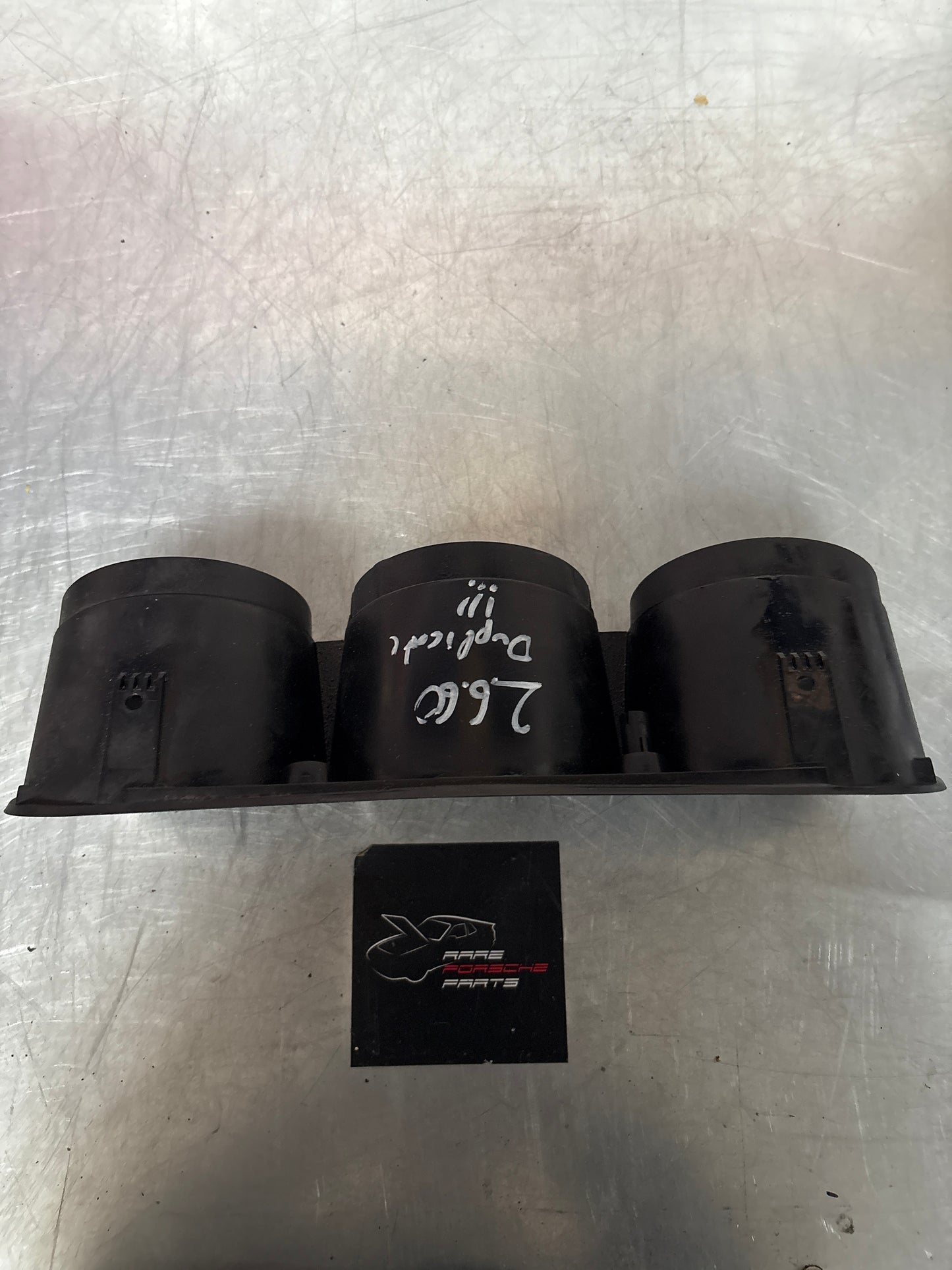 Porsche 944 dash binnacle dial panel speedo surround 477857283 silver, used