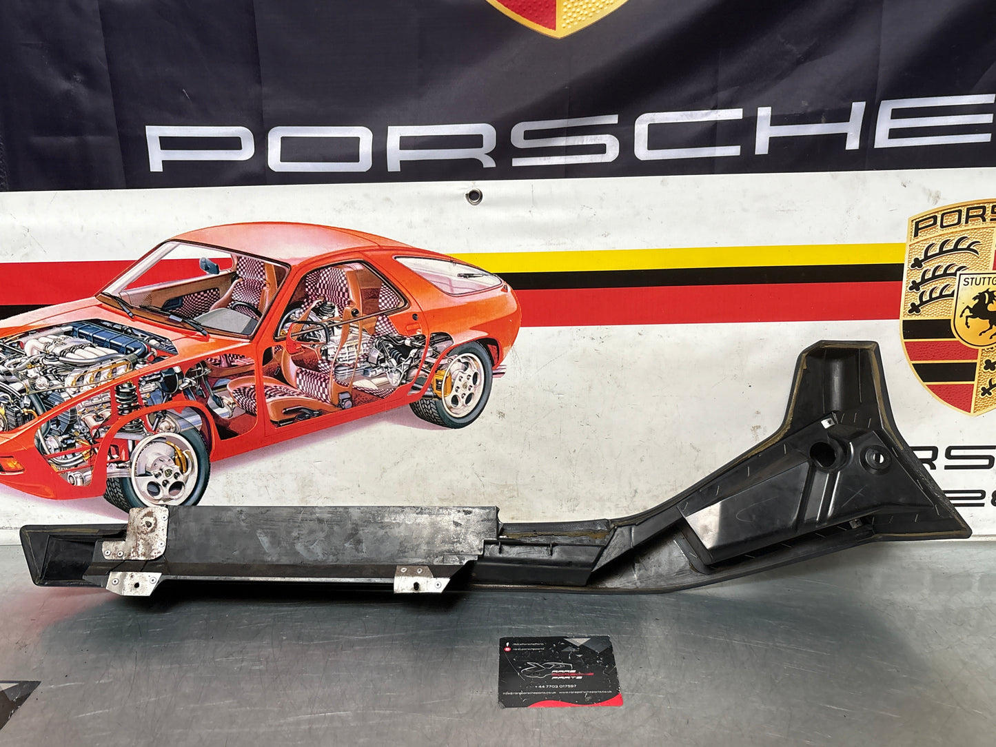 Porsche 928 marine blue door armrest, right, off side, 92855510203, used