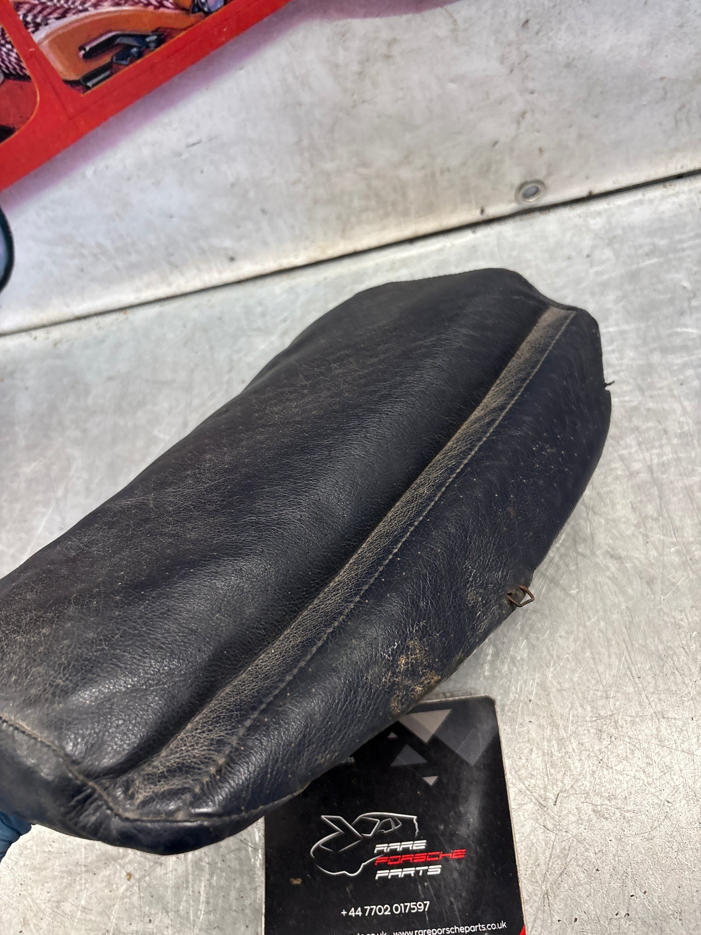 Porsche 928 rear right seat centre cushion, leather, blue, used 92852208851