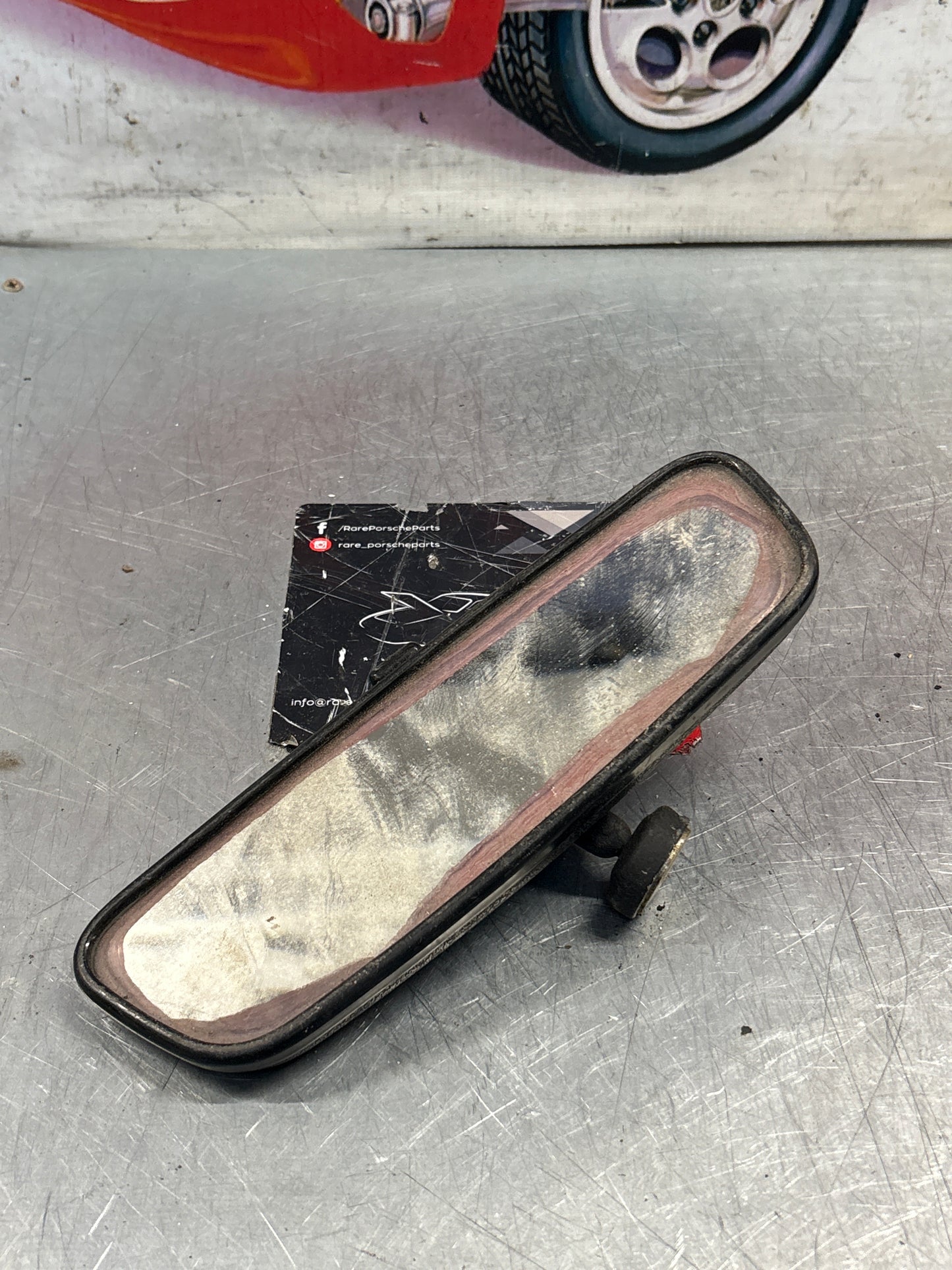 Porsche 924 944 rear view mirror used, for spares or repair 477857511