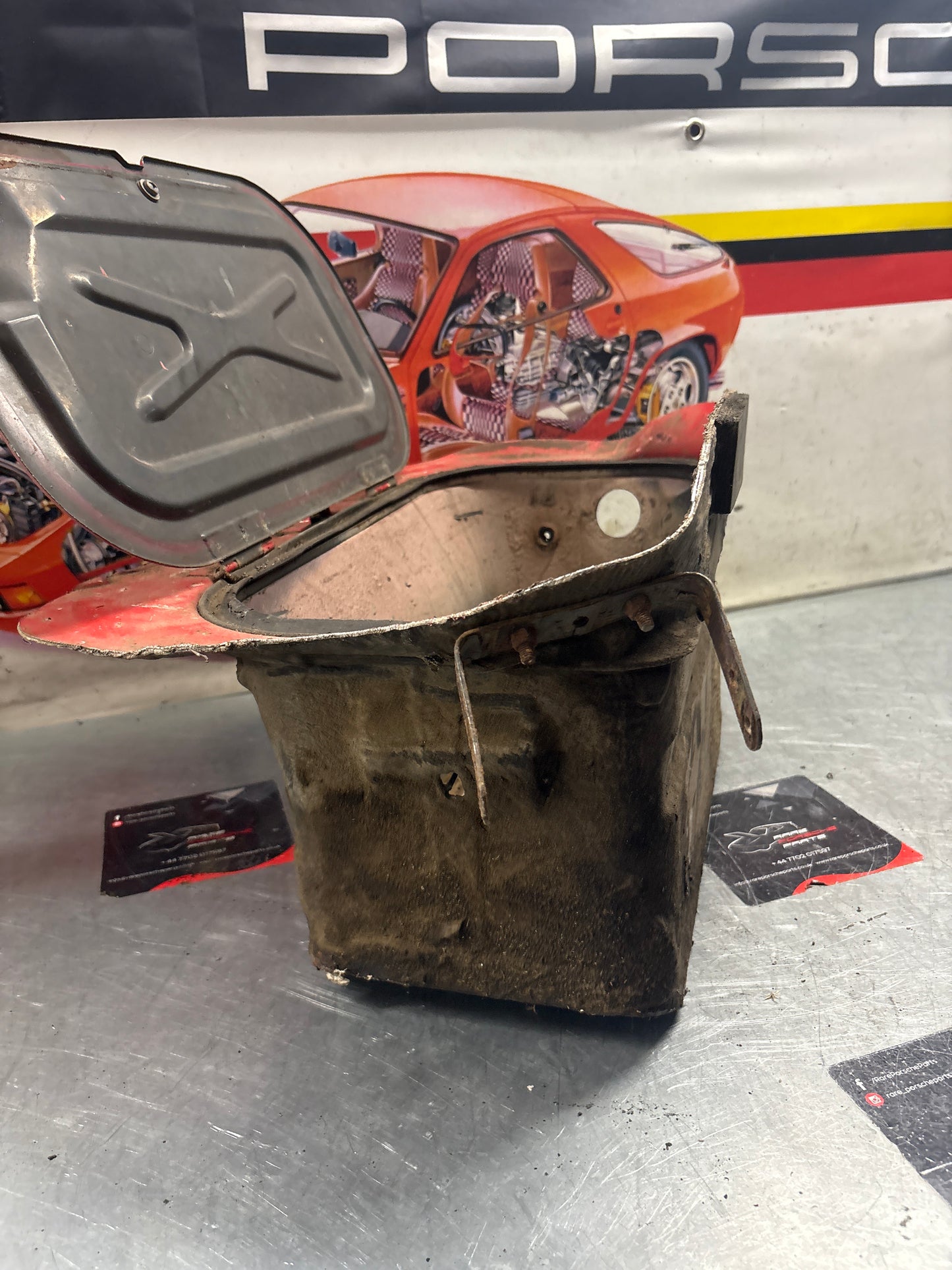 Porsche 928 Battery tray cut, 92850180502 used