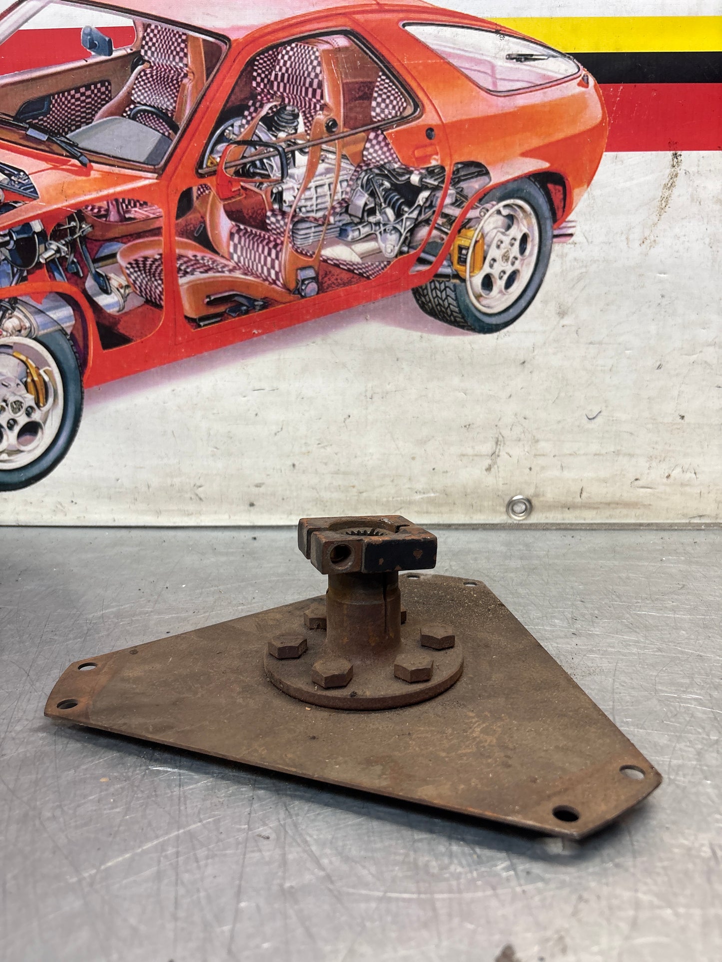 Porsche 928 1978-1982 3 speed automatic single plate flange disc, used 92211604103