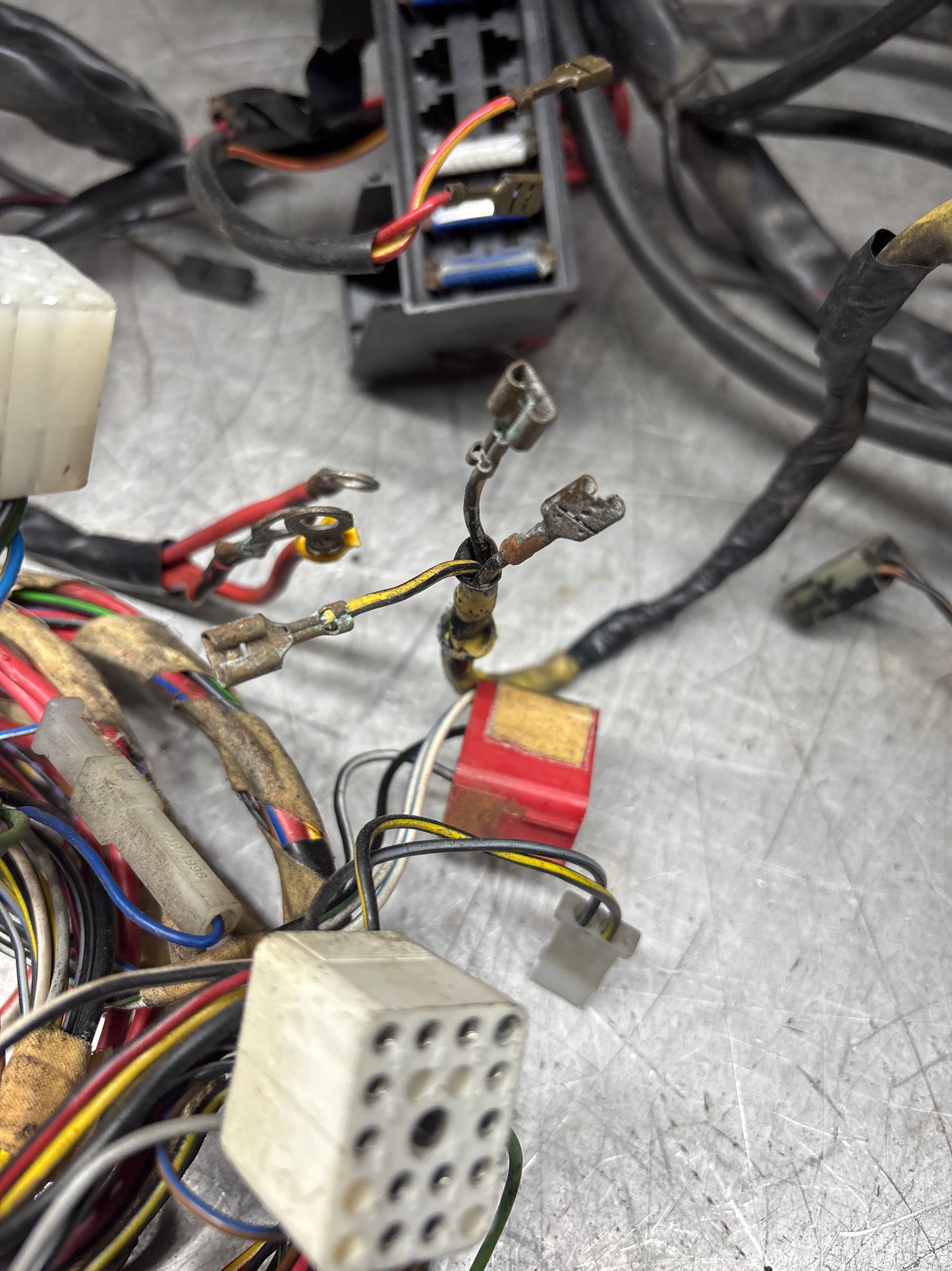 Porsche 944 RHD engine bay wiring loom, fair condition for Square dash cars, used