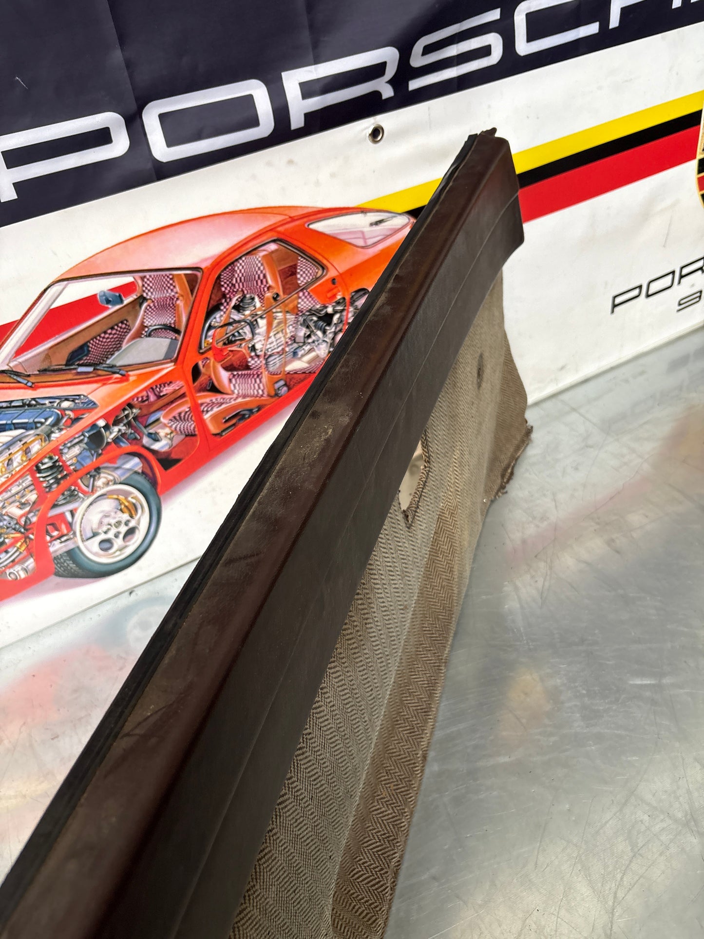 Porsche 924 944 manual door card, left, brown 477867011 spares or repair, please study the photos