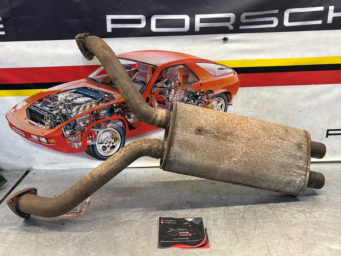 Porsche 928 middle exhaust silencer, 92811109601 used