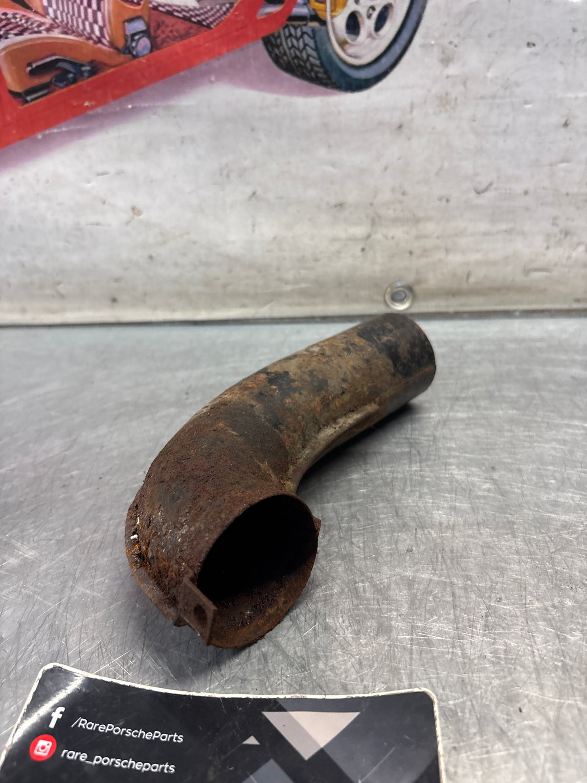 Porsche 914 left side hot air manifold, for spares or repair PCG256331GRV