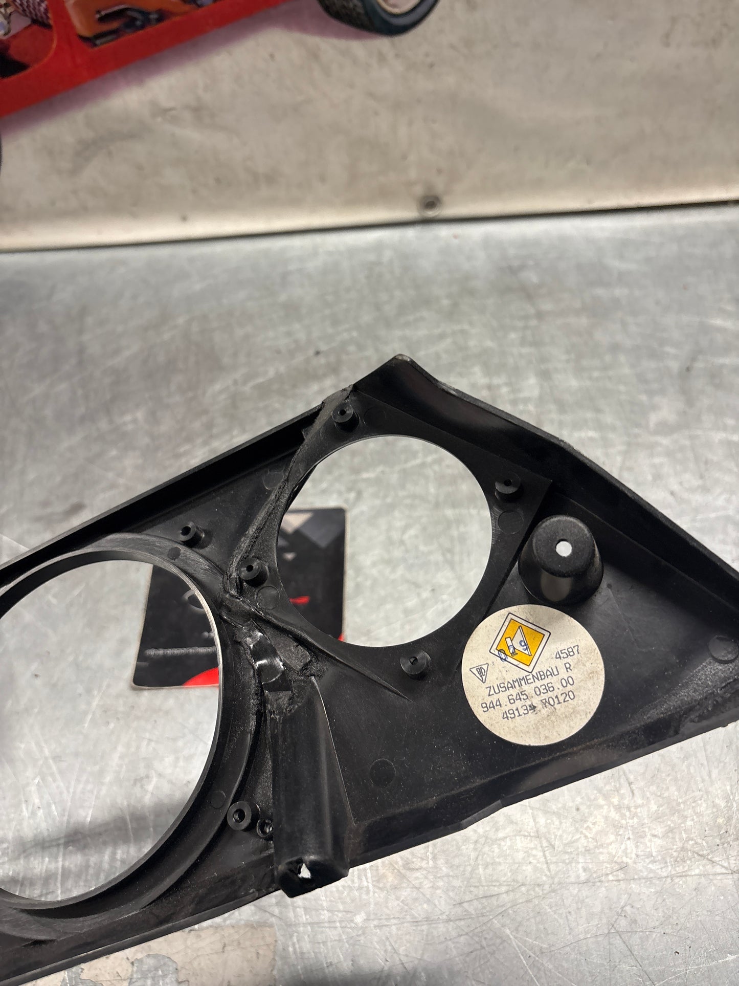 Porsche 944 right speaker board housing, used 94455514400 / 94464503600